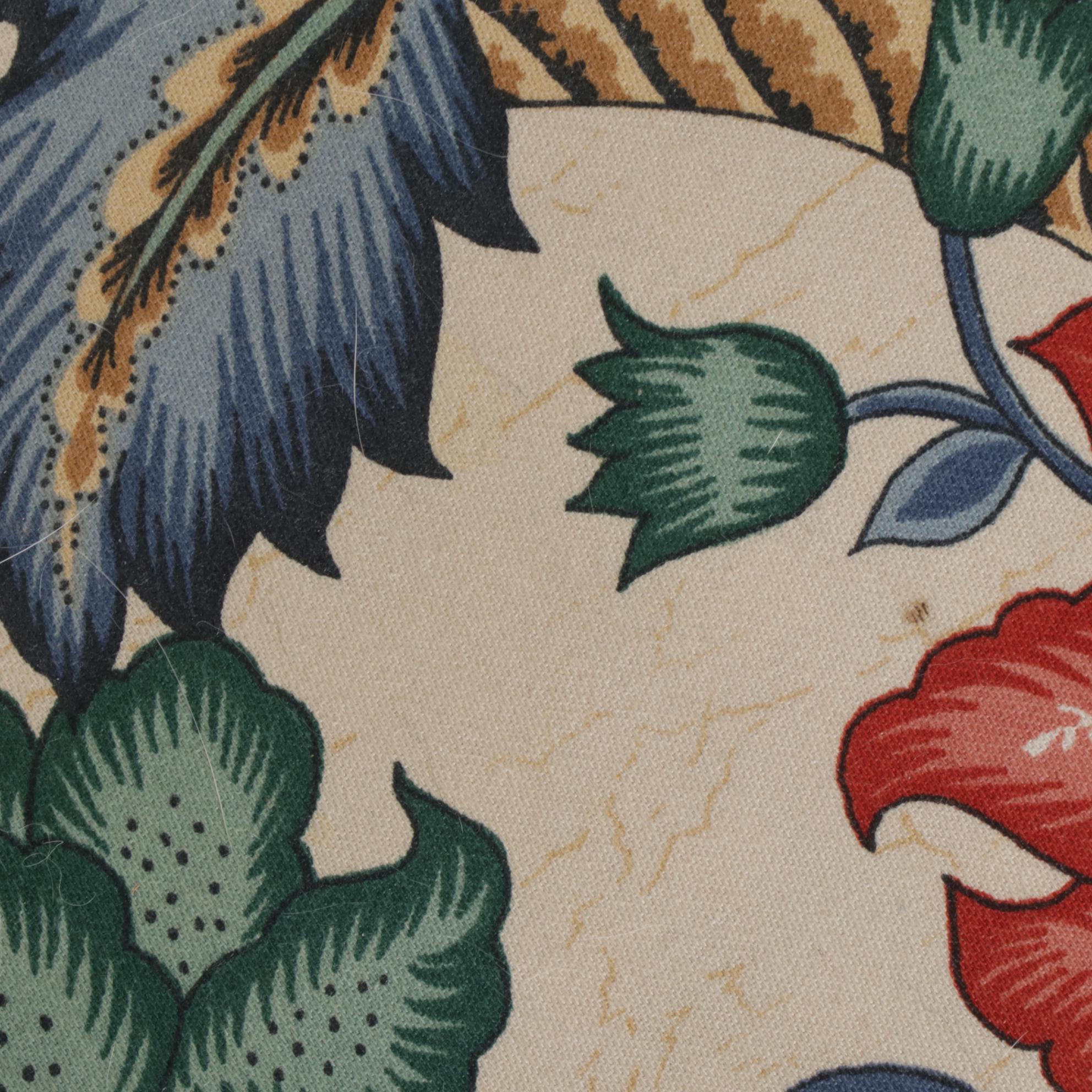 Burgundy-Painted Wicker Chair with Removable Upholstered Seat, circa 1940