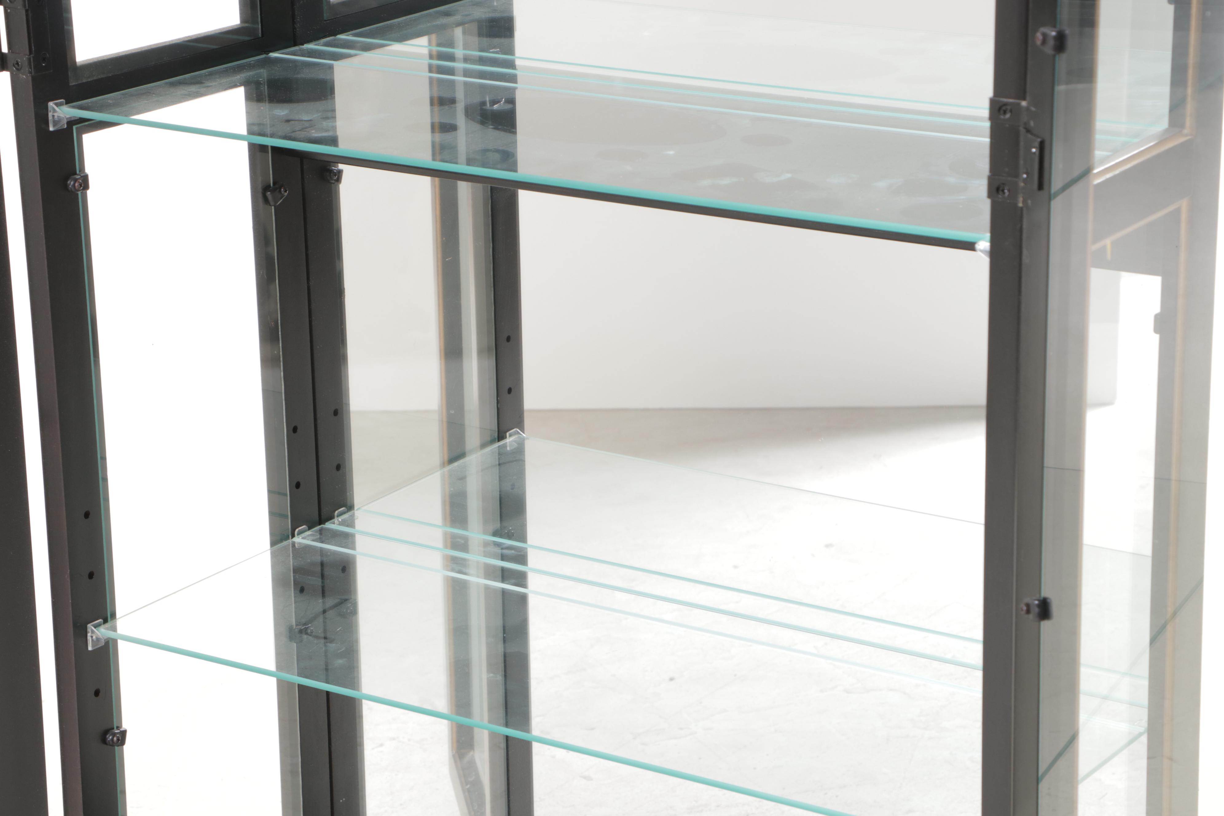 Pulaski Ebonized, Parcel-Gilt, and Chinoiserie-Decorated Display Cabinet