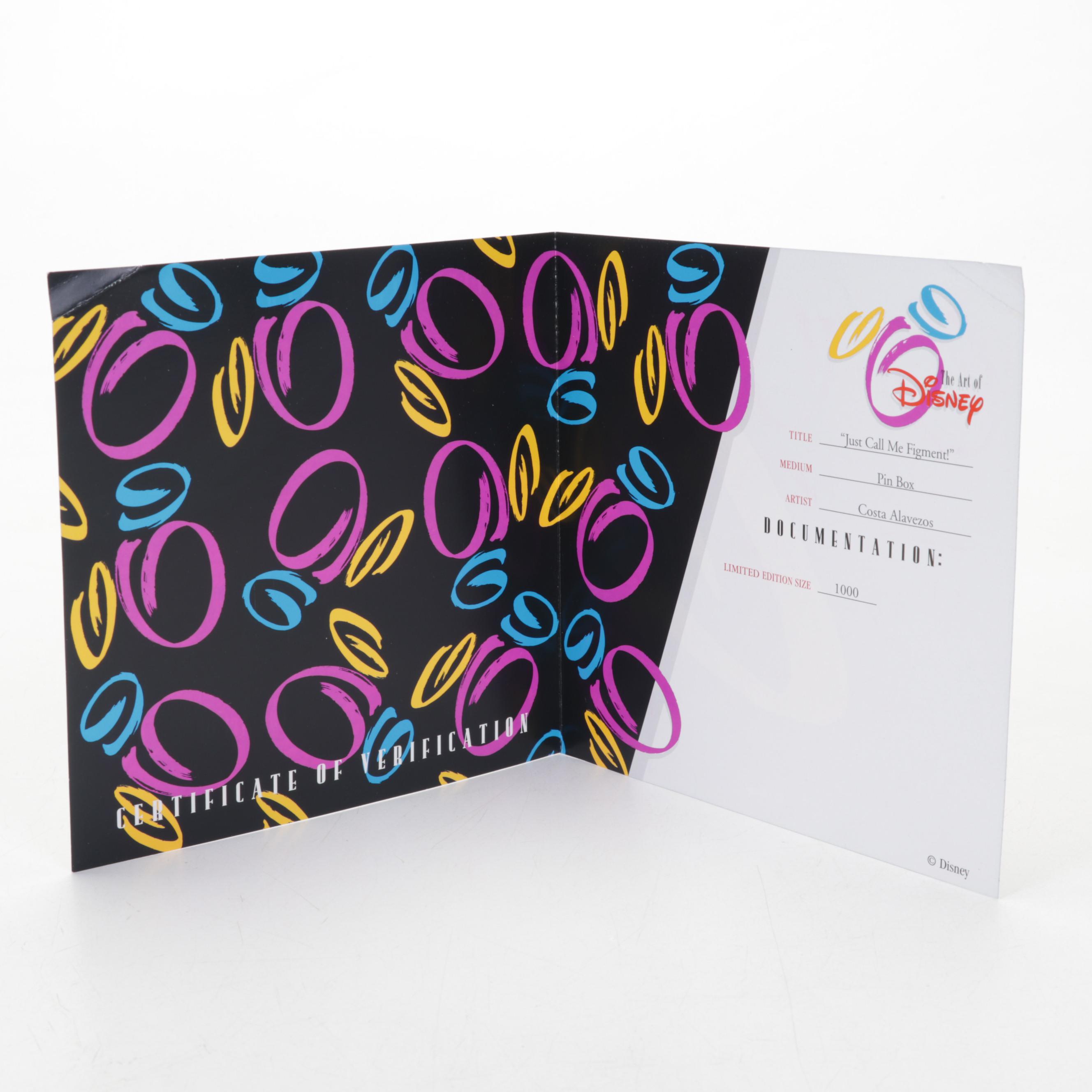 Costa Alavezos The Art of Disney "Just Call Me Figment" Resin Figural Pin Box