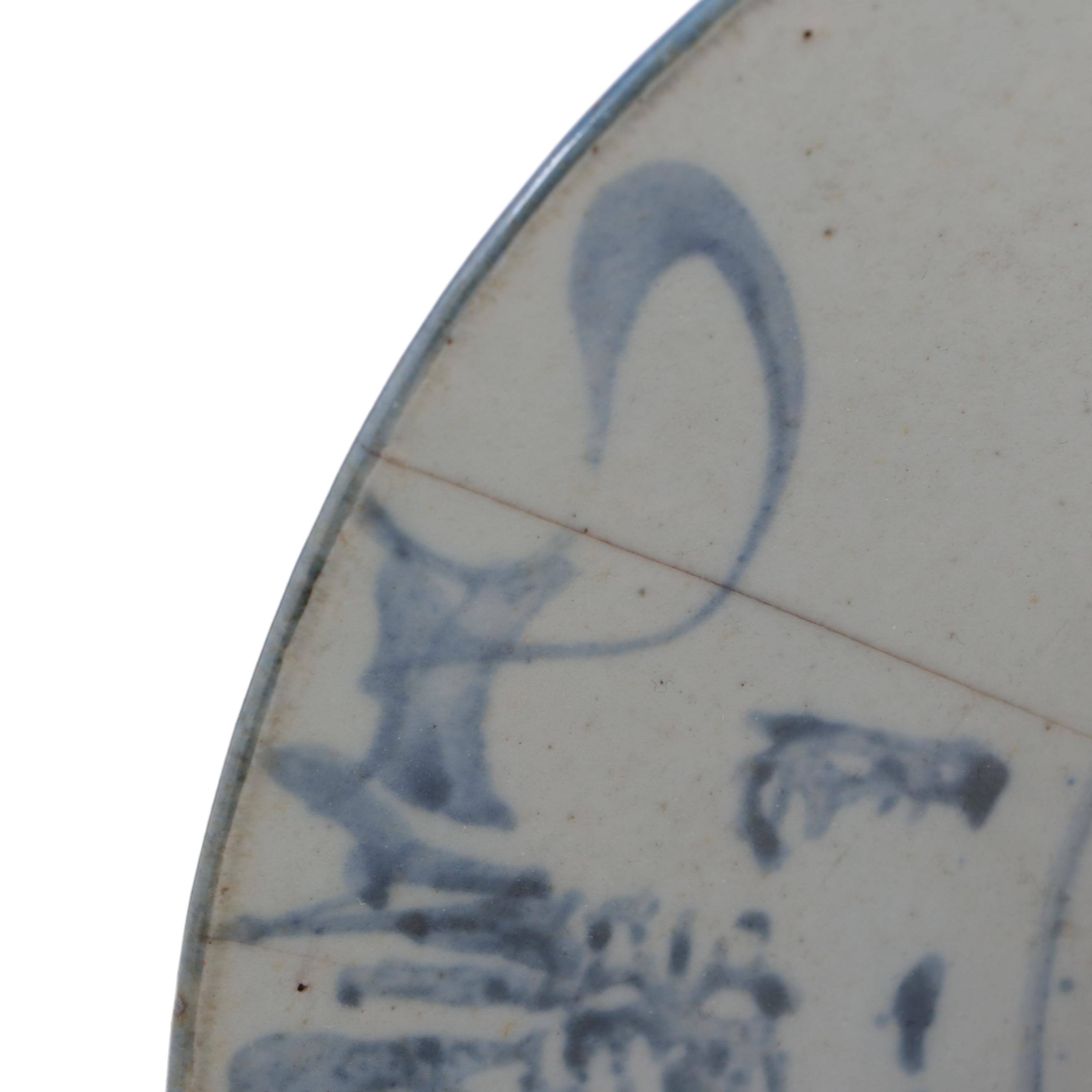 Chinese Earthenware Plate, Late Qing Dynasty