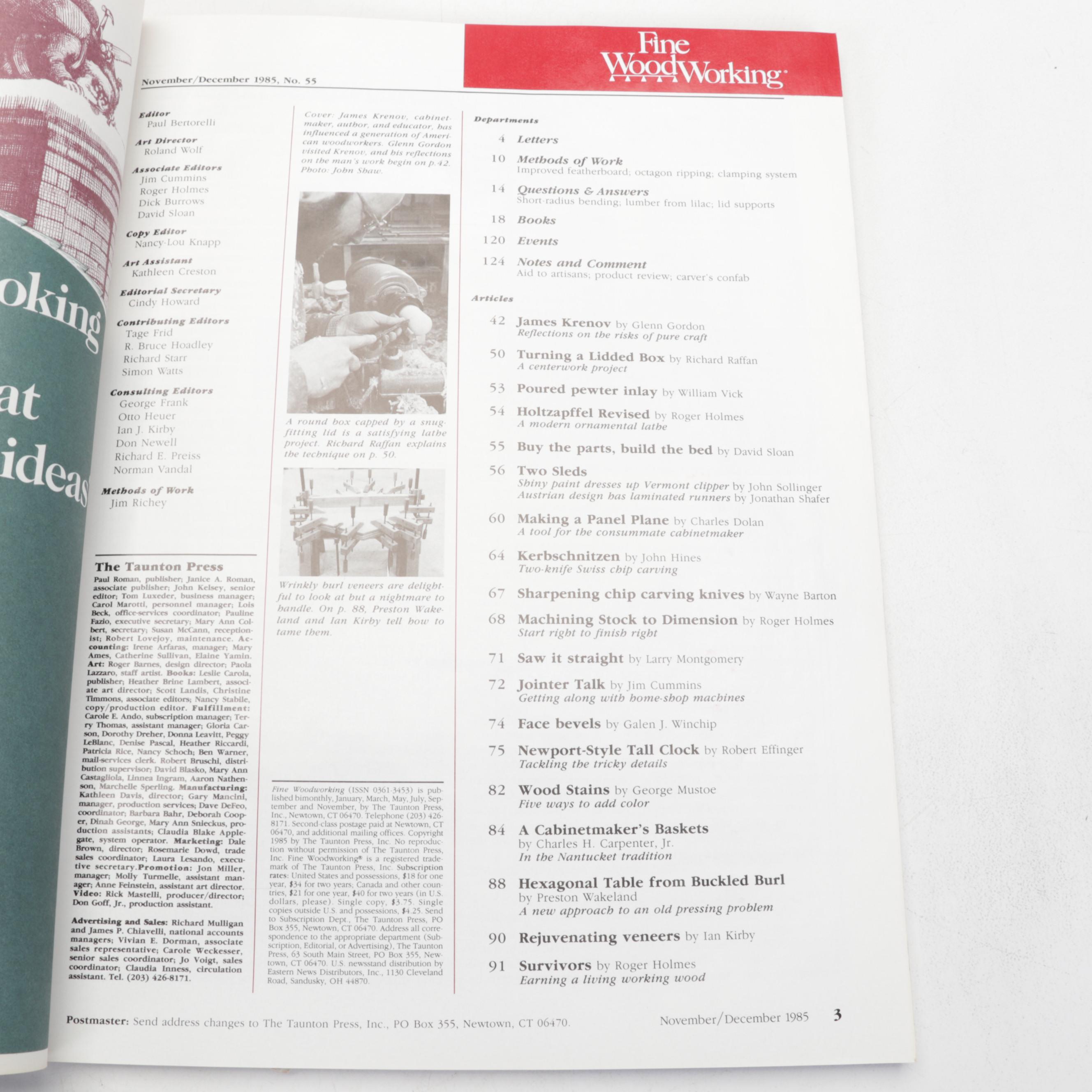 The Taunton Press "Fine Woodworking" Magazine Collection, Late 20th Century