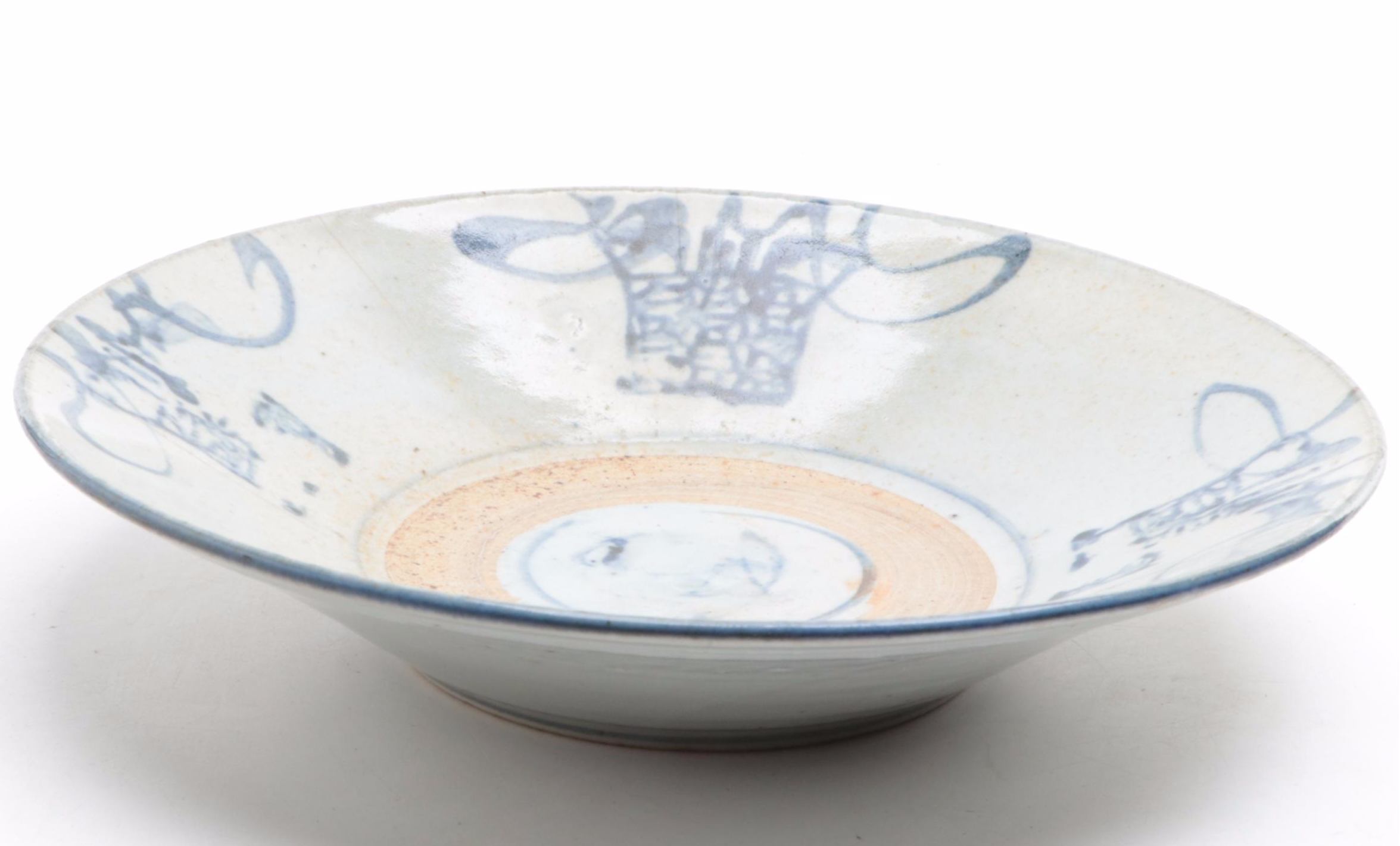 Chinese Earthenware Plate, Late Qing Dynasty