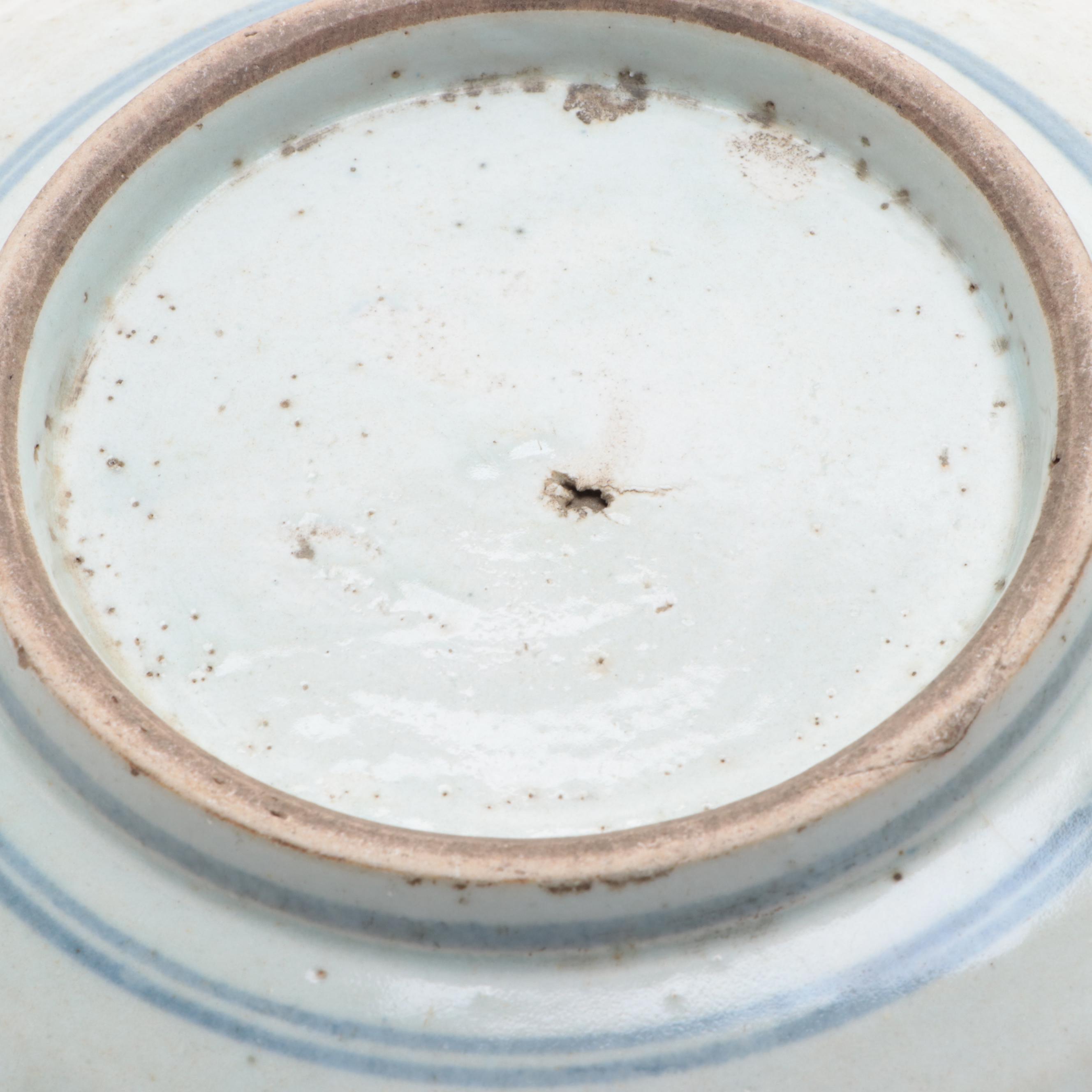 Chinese Earthenware Plate, Late Qing Dynasty