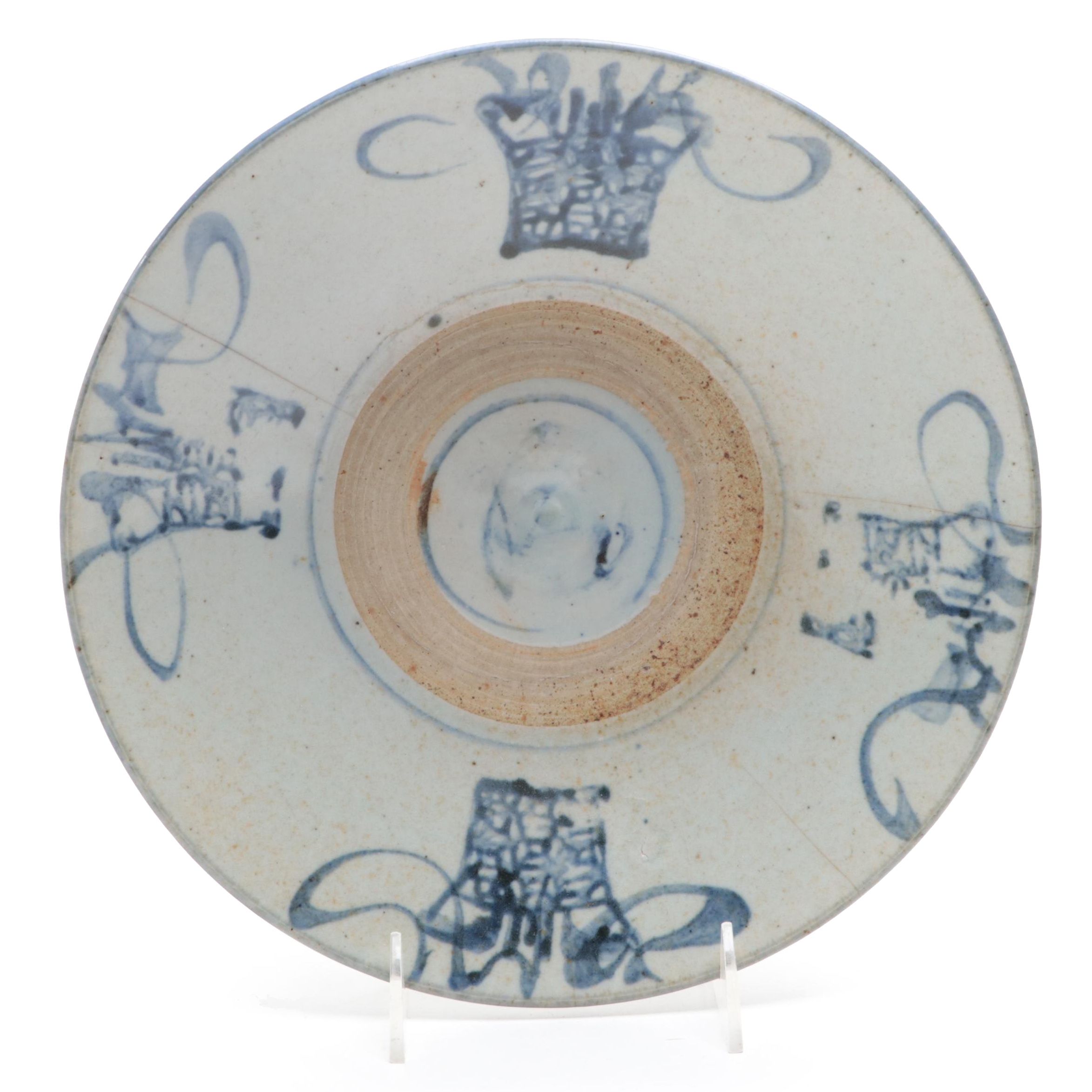 Chinese Earthenware Plate, Late Qing Dynasty