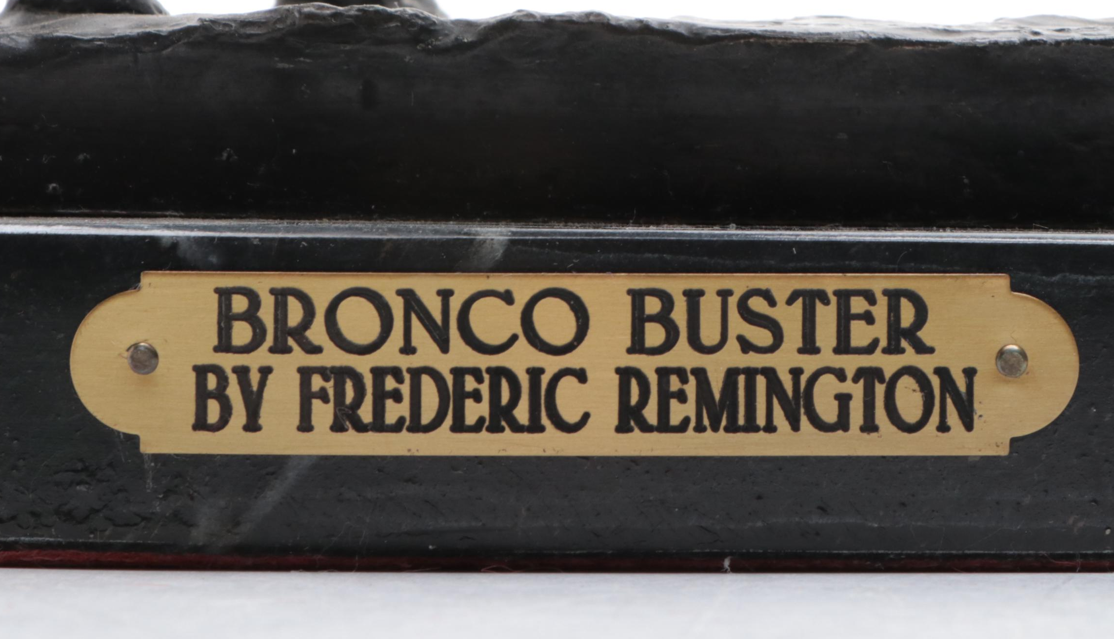 Bronze Sculpture After Frederic Remington "The Bronco Buster"