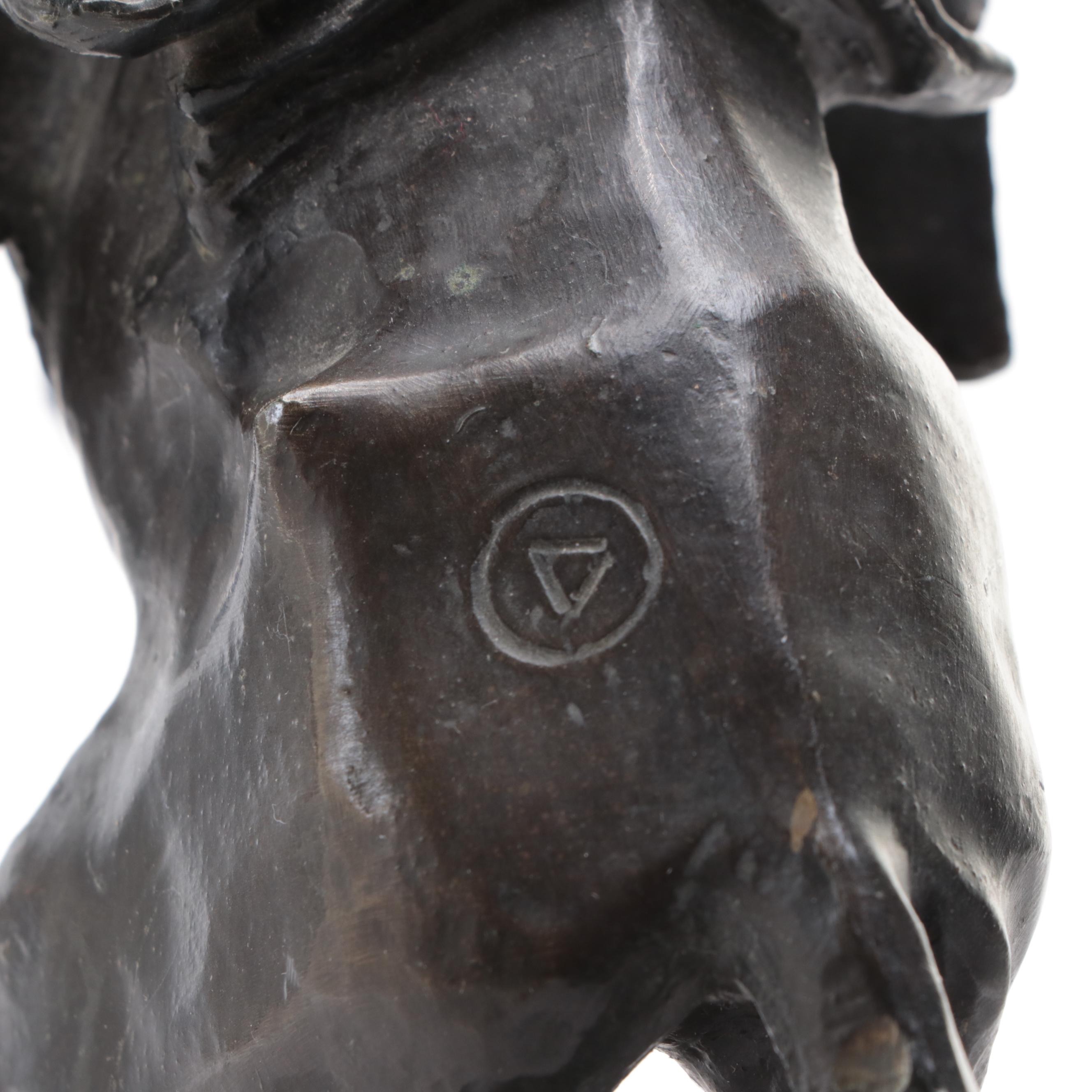 Bronze Sculpture After Frederic Remington "The Bronco Buster"