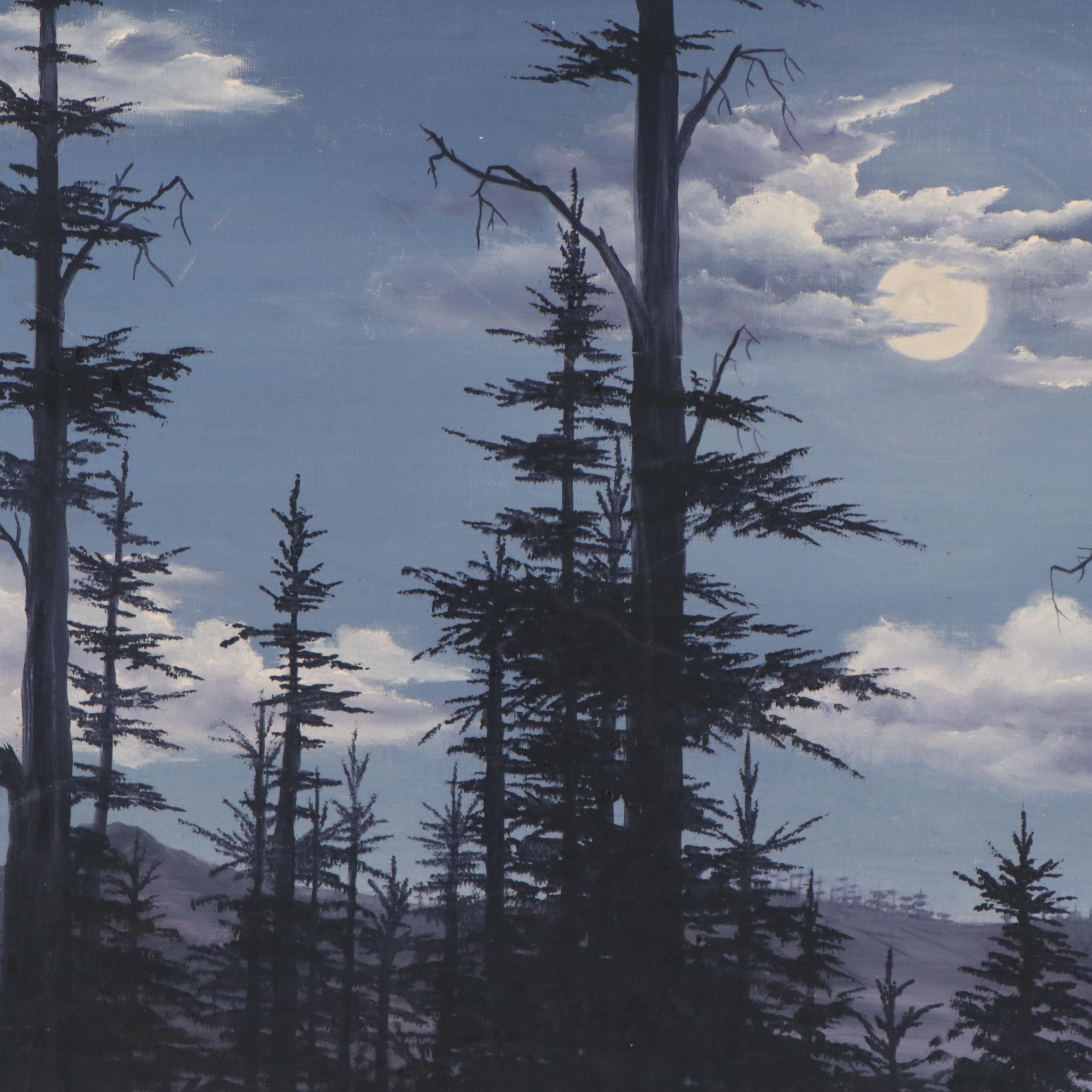 Ethel D. Dalton Landscape Oil Painting, 1978