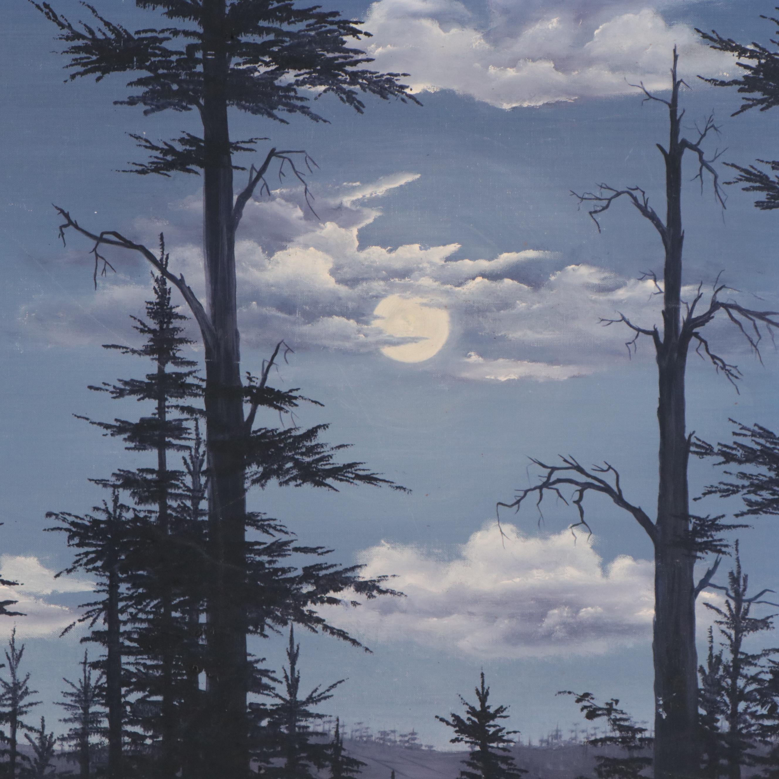 Ethel D. Dalton Landscape Oil Painting, 1978