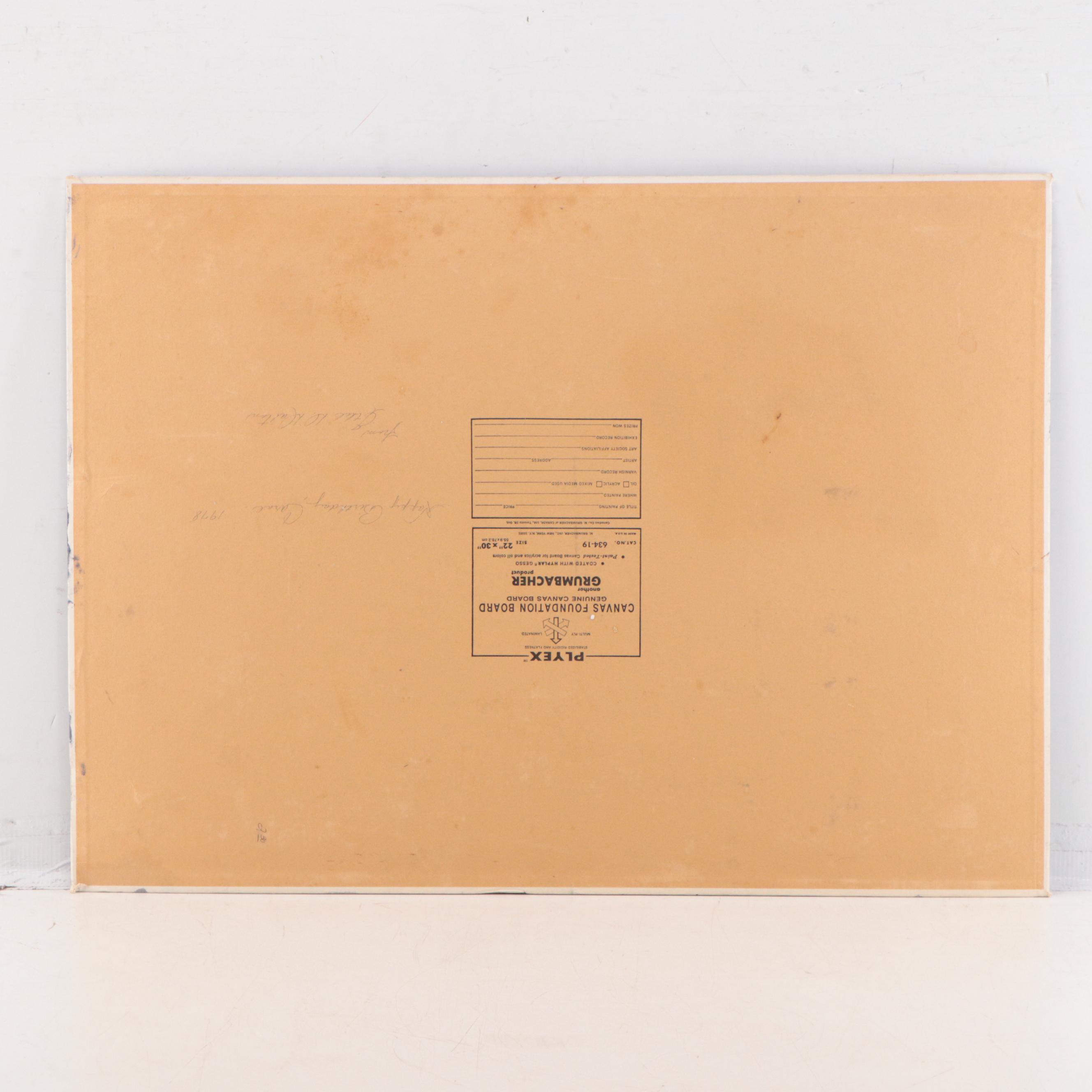 Ethel D. Dalton Landscape Oil Painting, 1978