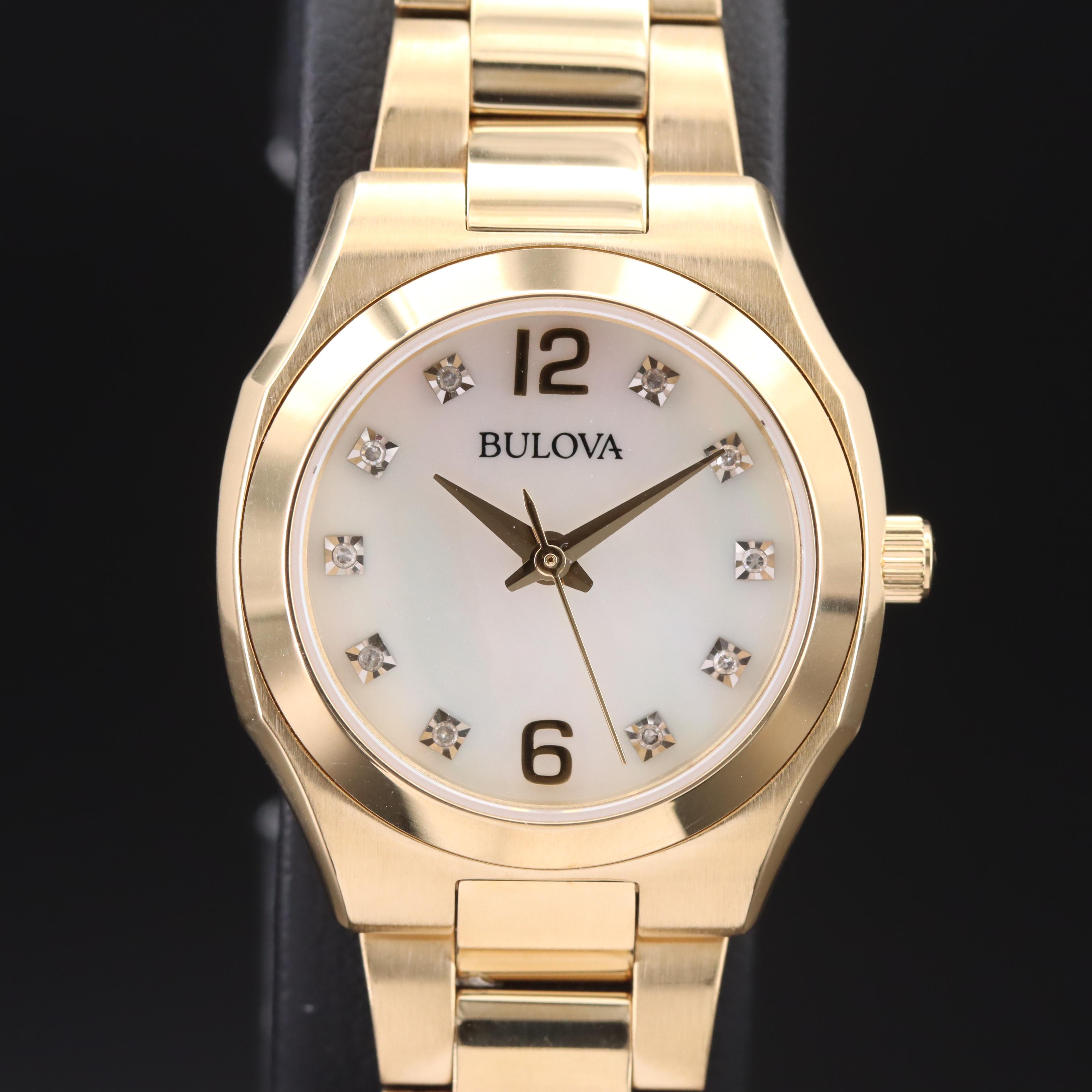 Bulova Mother-of-Pearl Diamond Dial Watch