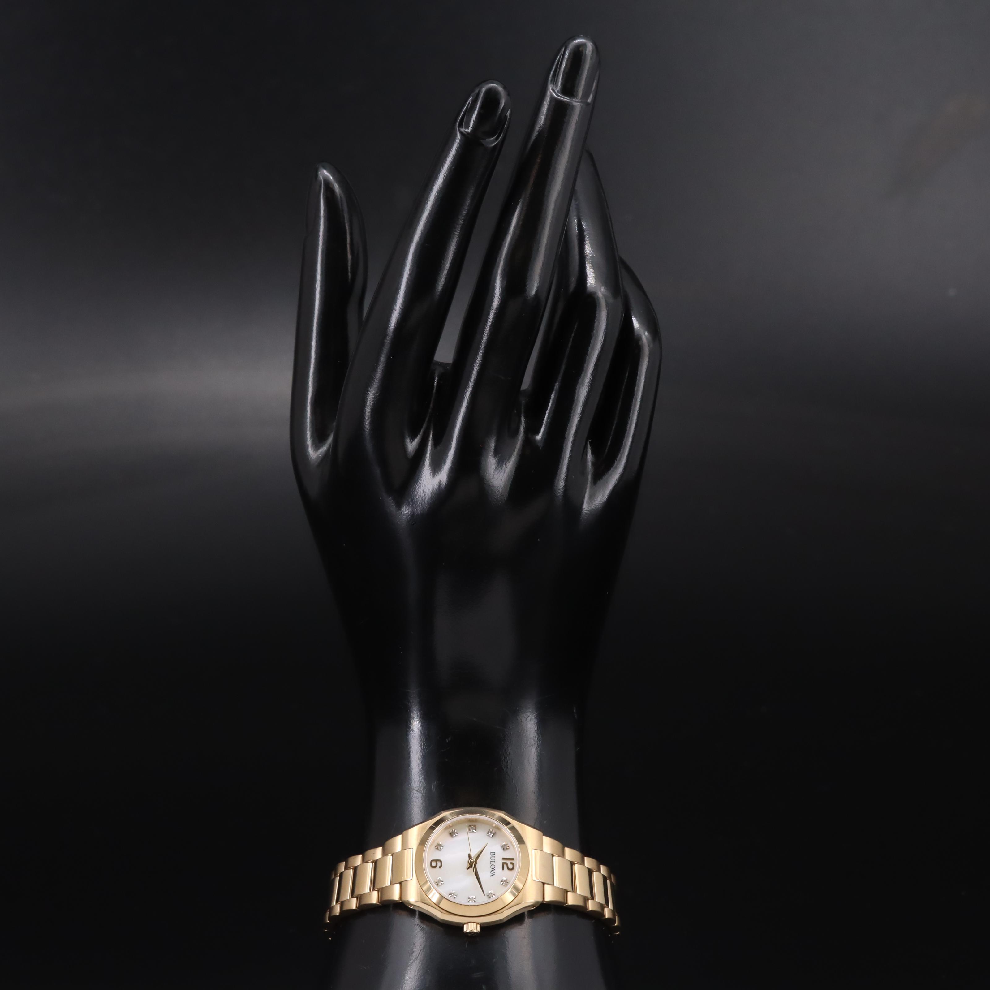 Bulova Mother-of-Pearl Diamond Dial Watch