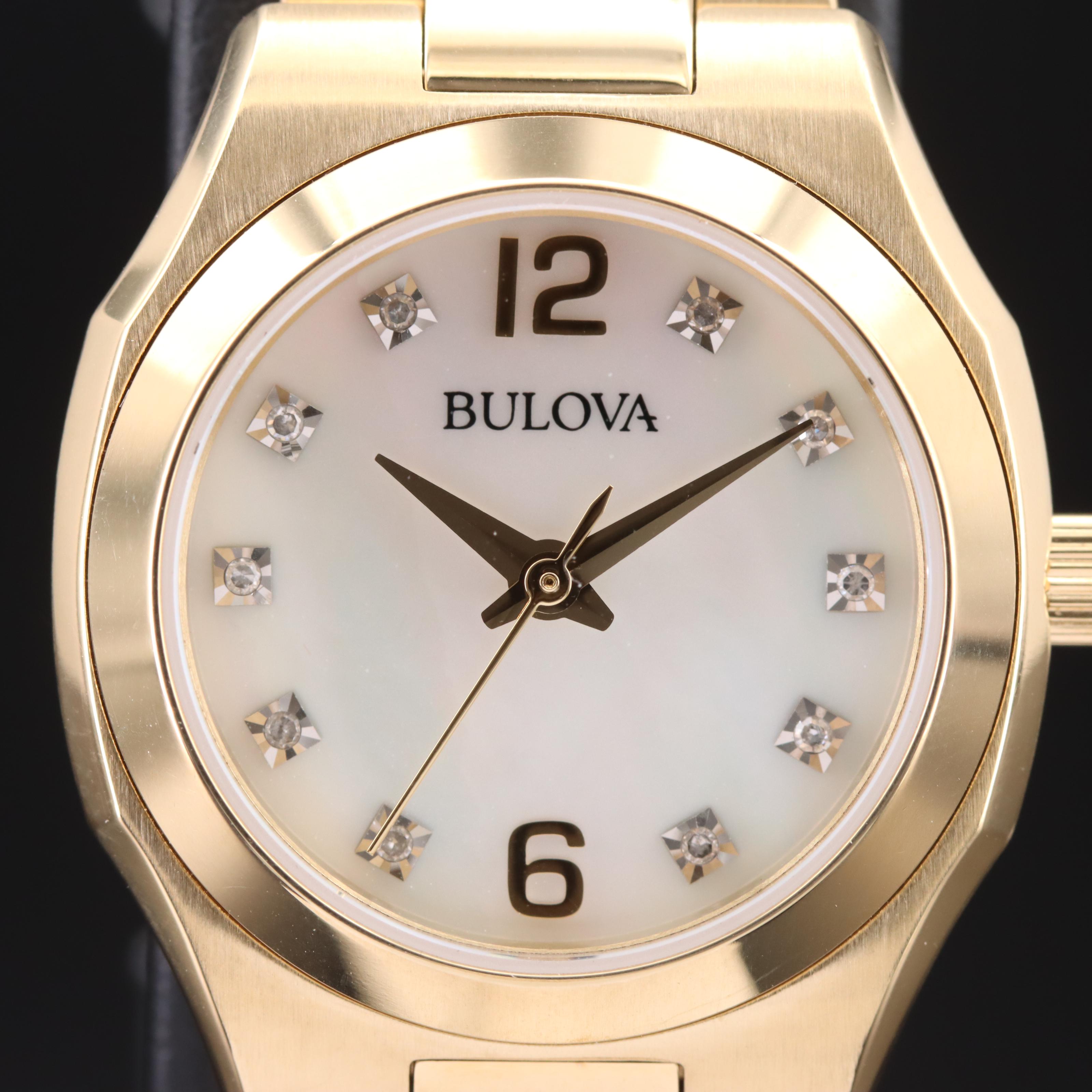 Bulova Mother-of-Pearl Diamond Dial Watch