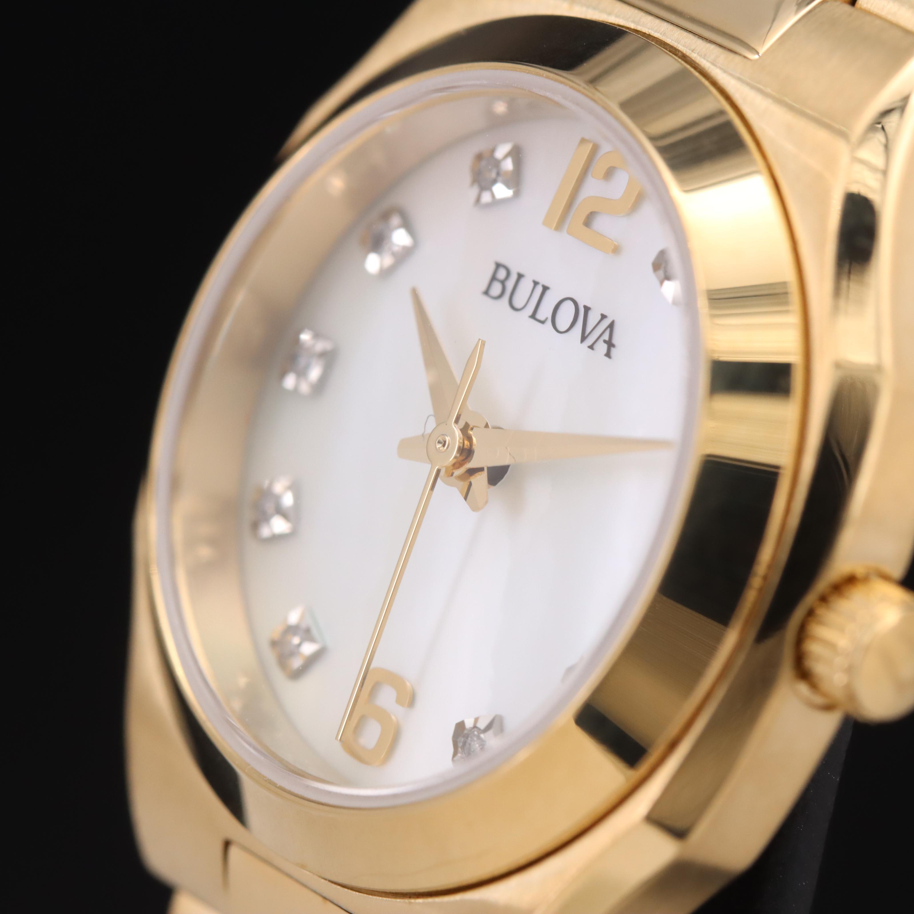 Bulova Mother-of-Pearl Diamond Dial Watch