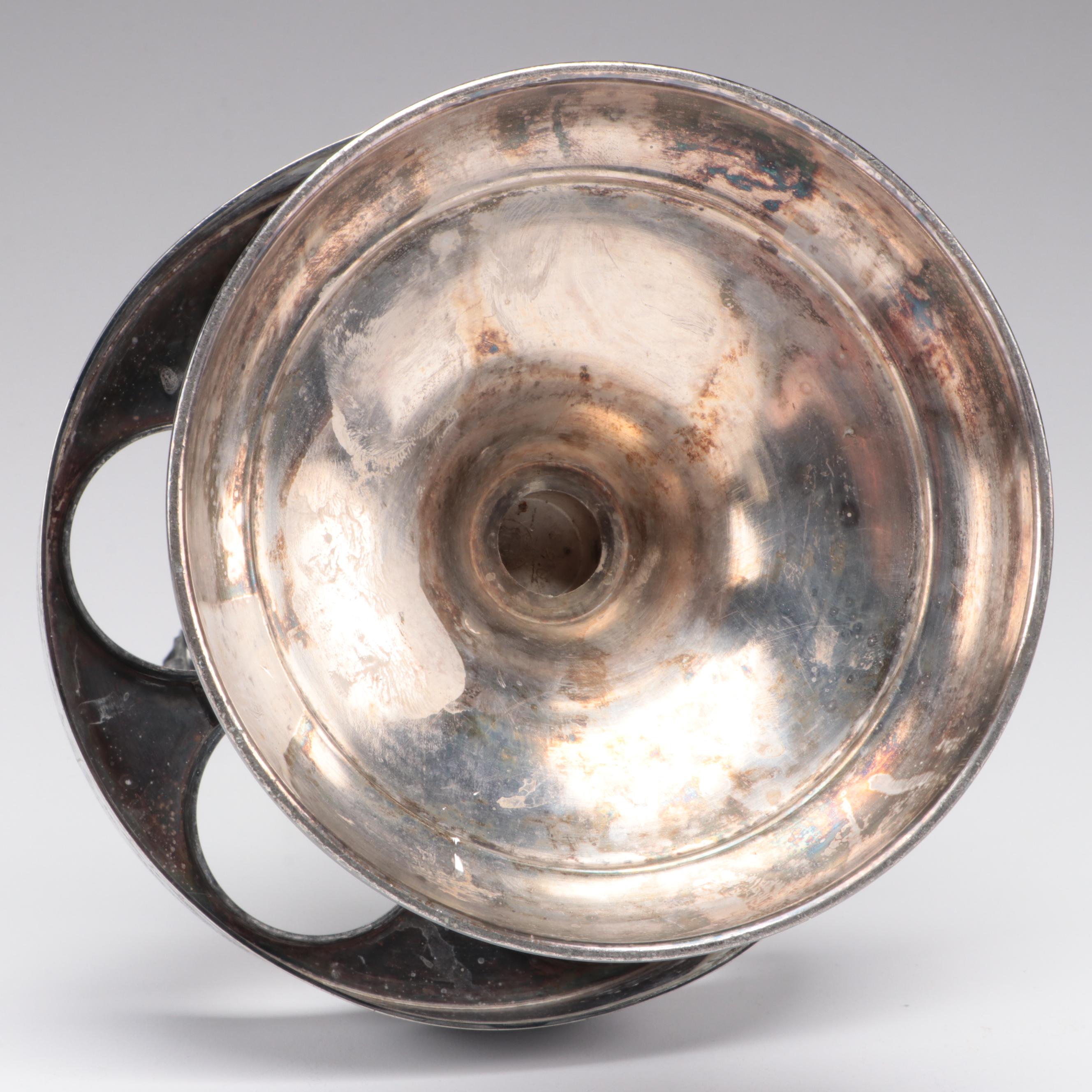 Meriden Britannia Co. Silver Plate and Glass Cruet Set, Late 19th Century