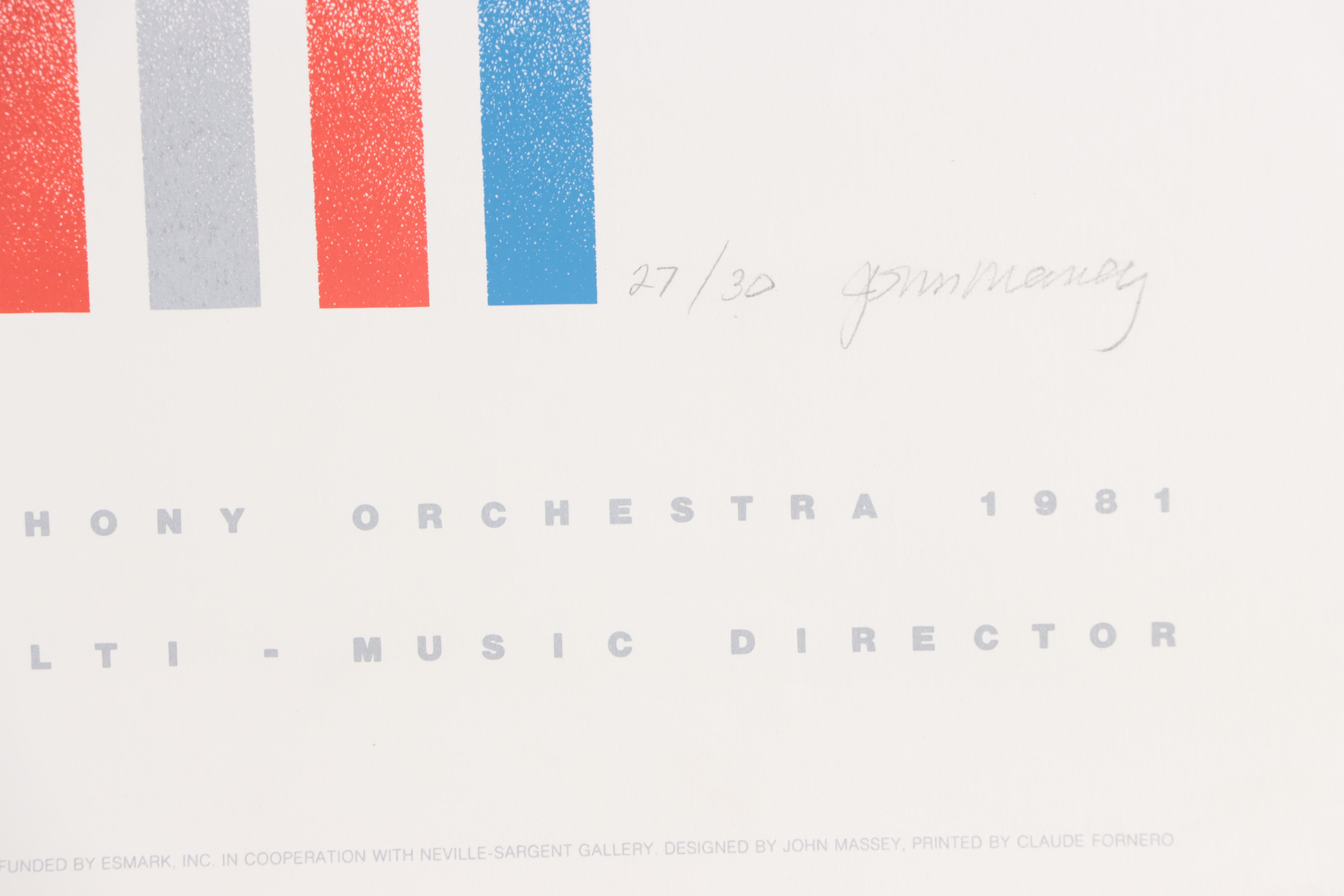 John Massey Serigraph Poster "Chicago Symphony Orchestra," 1981