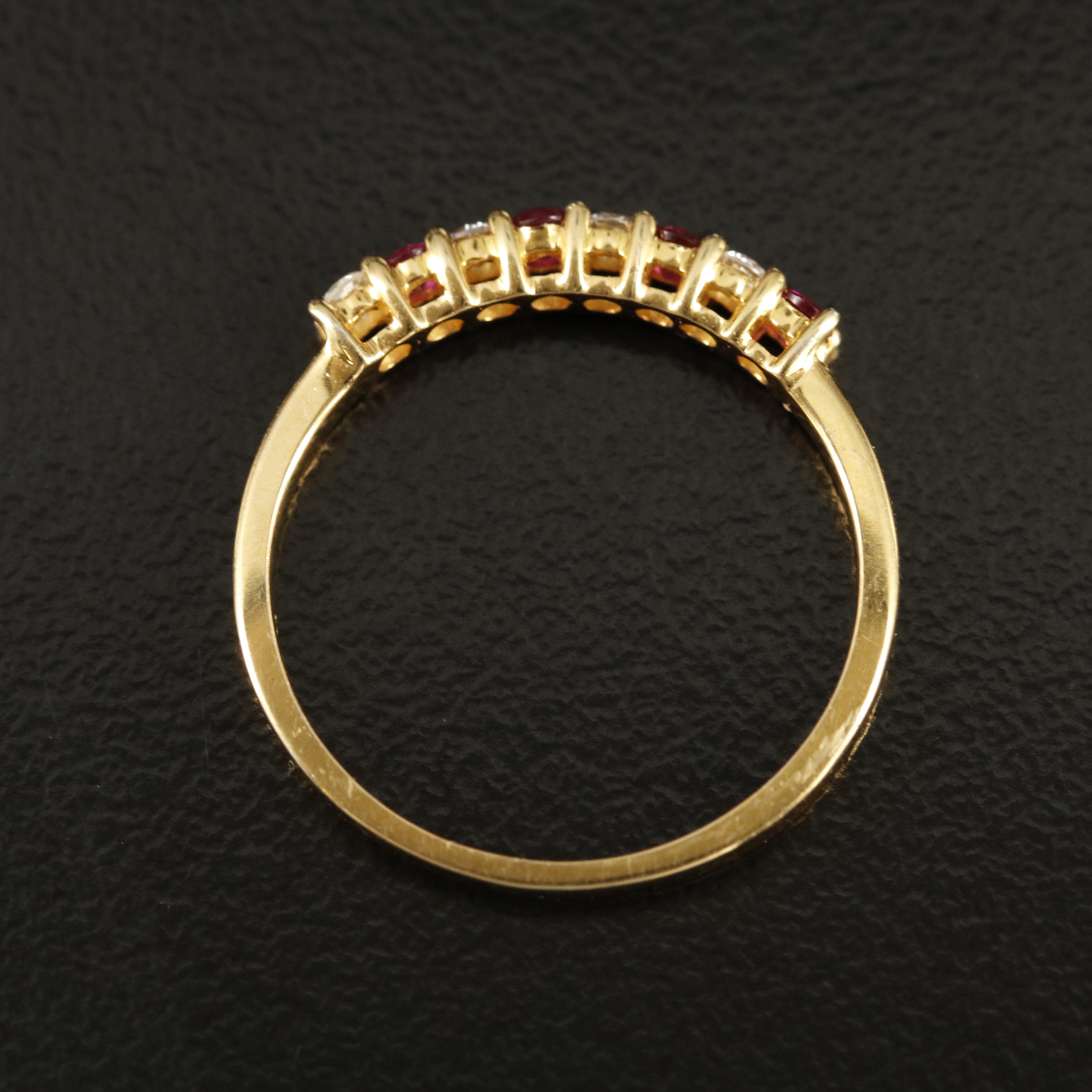 14K Diamond and Ruby Band
