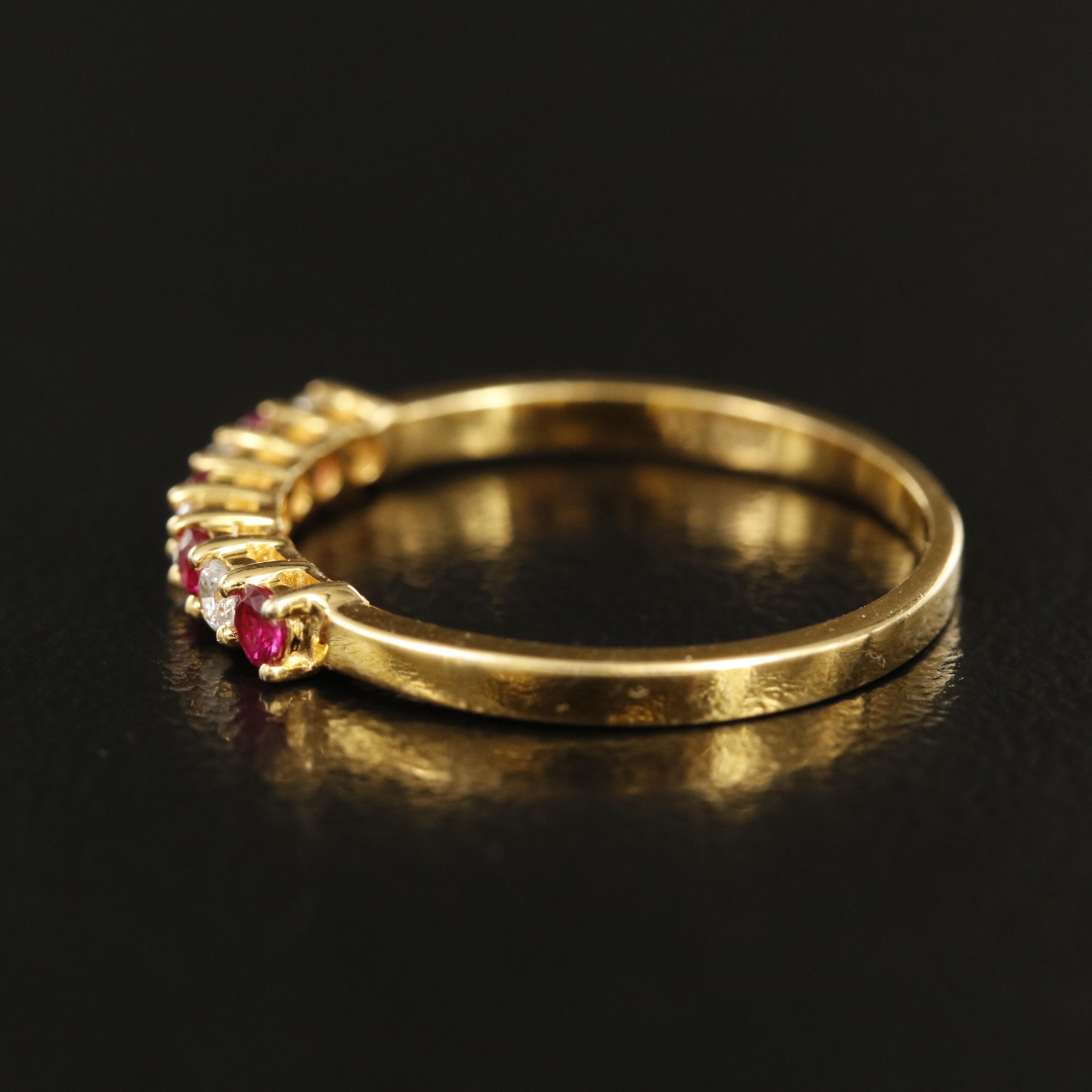 14K Diamond and Ruby Band