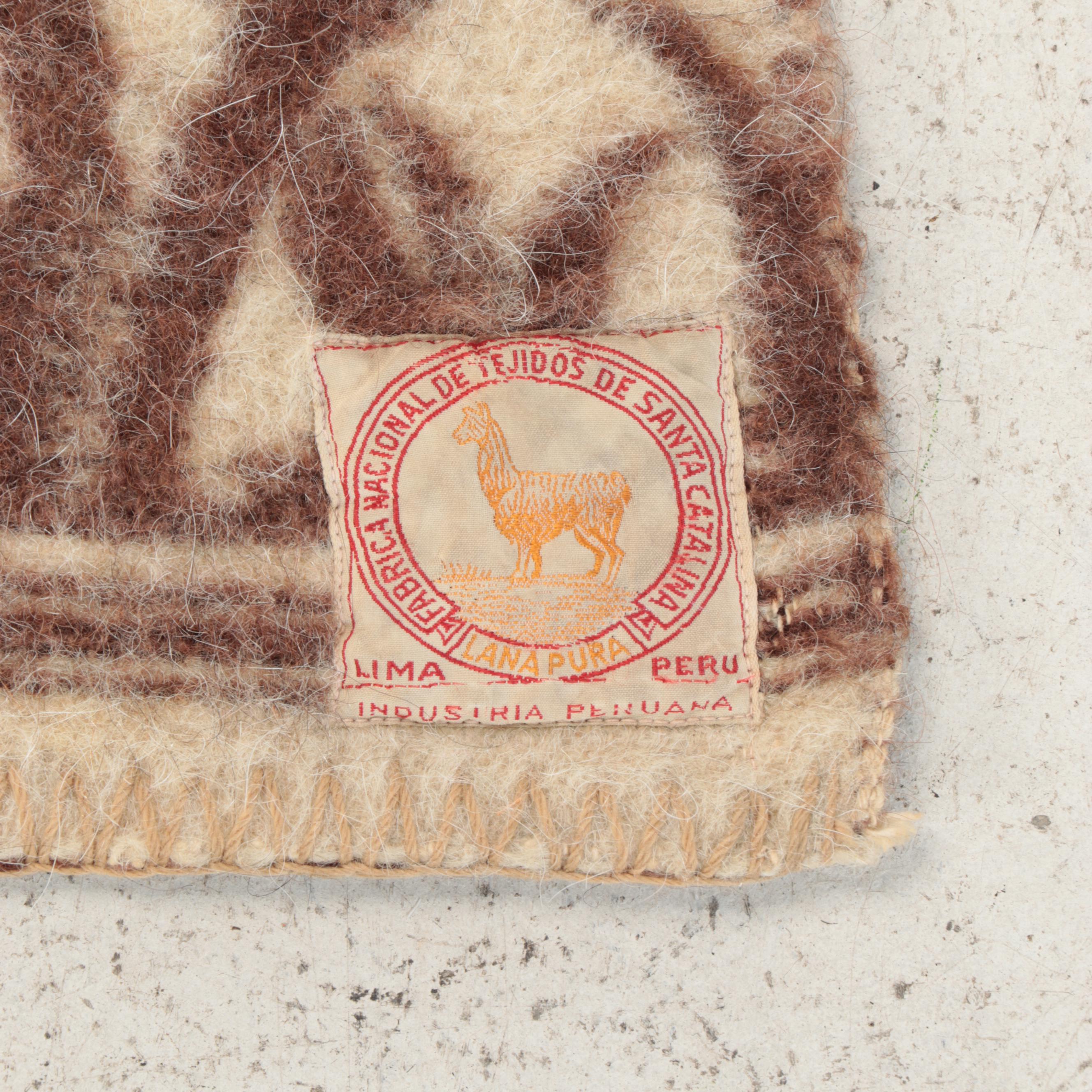 Peruvian Jacquard Woven Wool Tiger Blanket with Other Woven Blanket