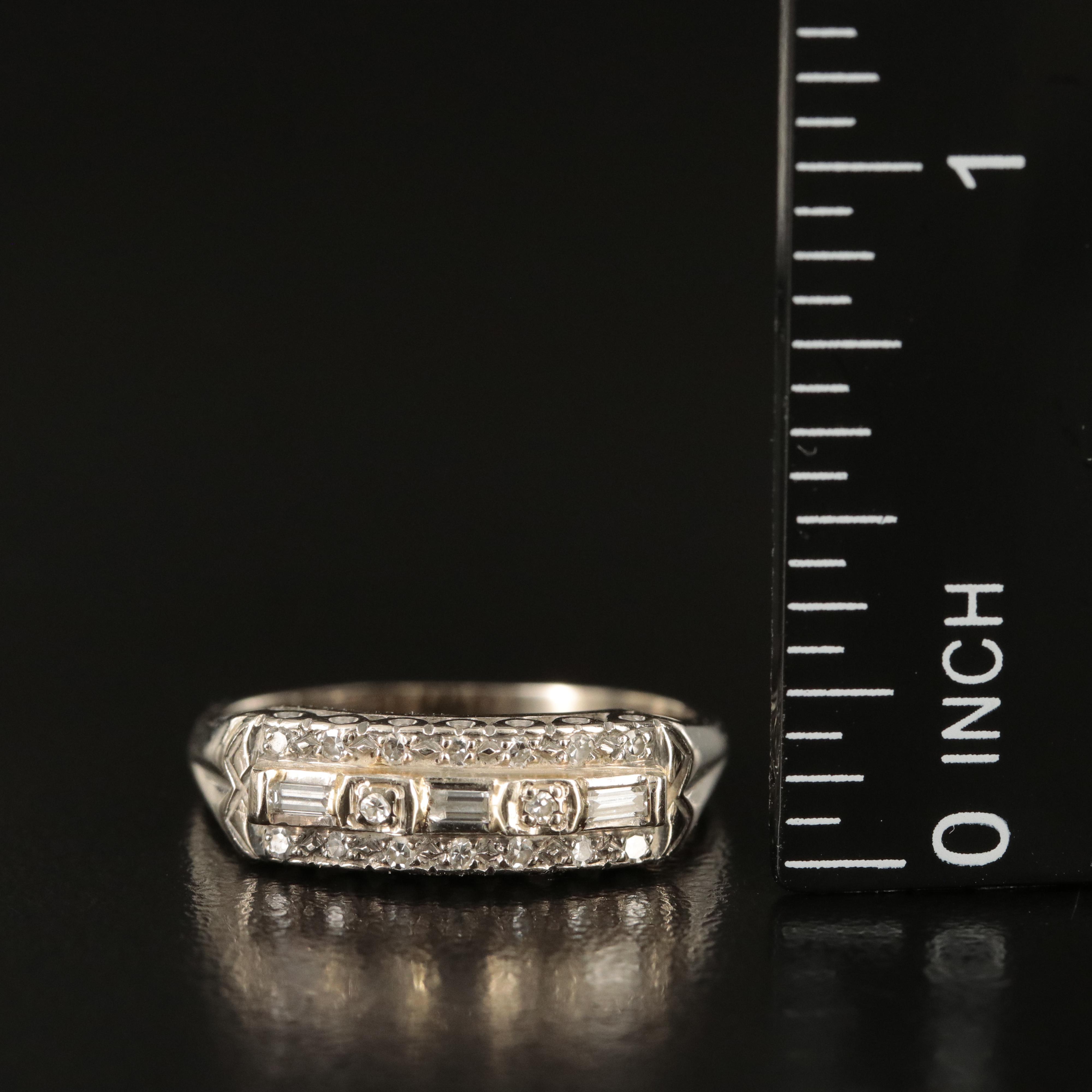 Vintage 14K 0.17 CTW Diamond Band