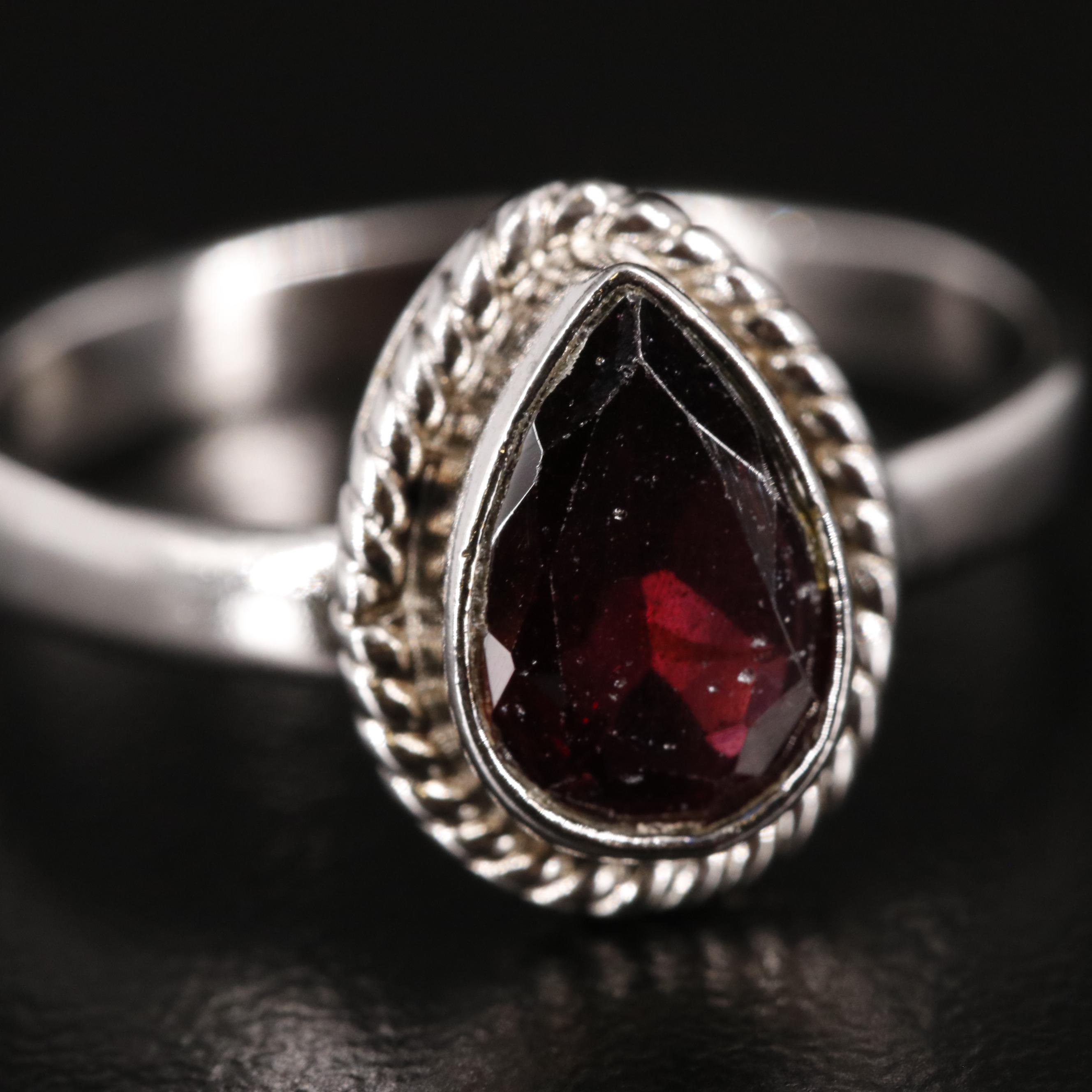Teardrop Gemstone Ring