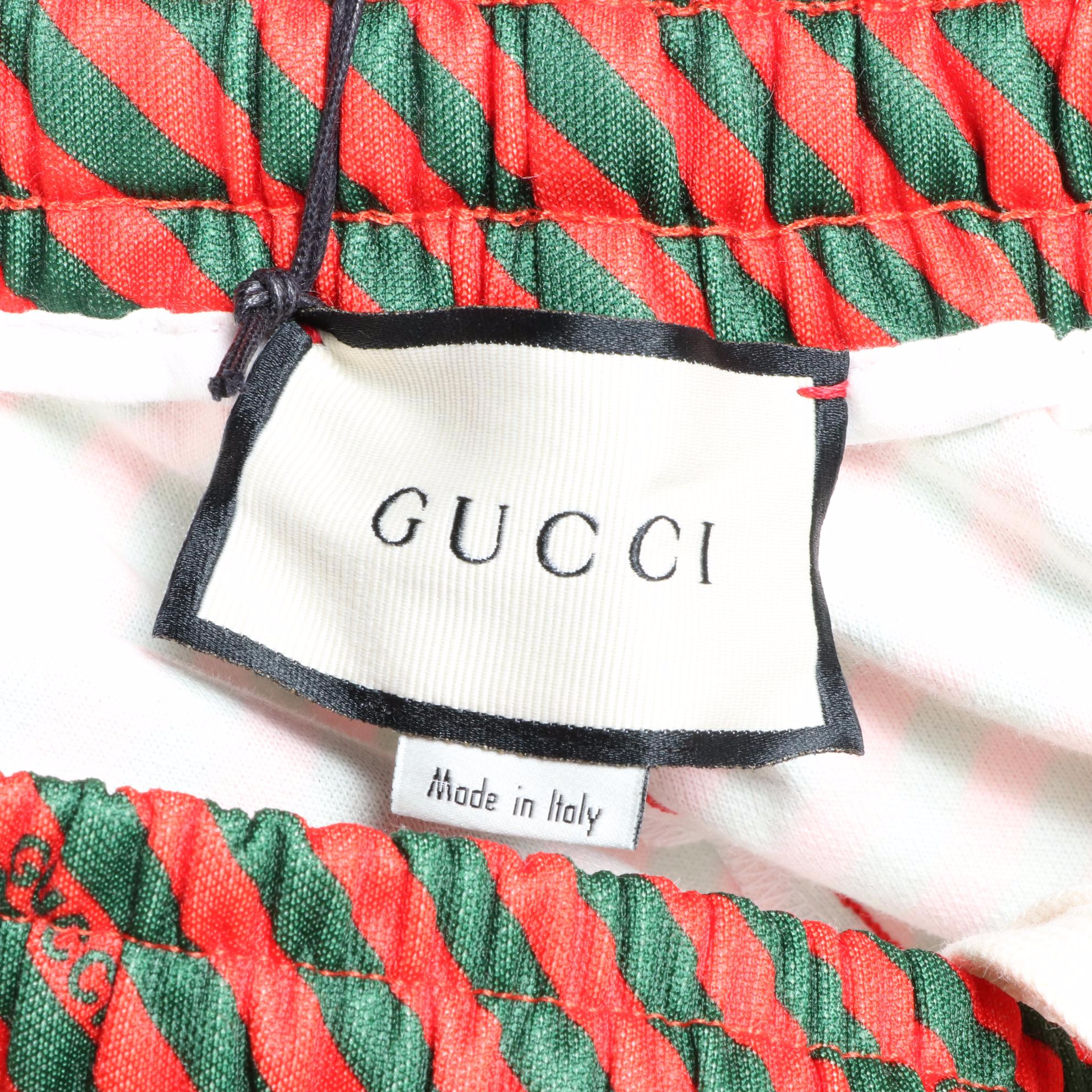 Men's Gucci Striped Joggers in Technical Jersey, New with Tag