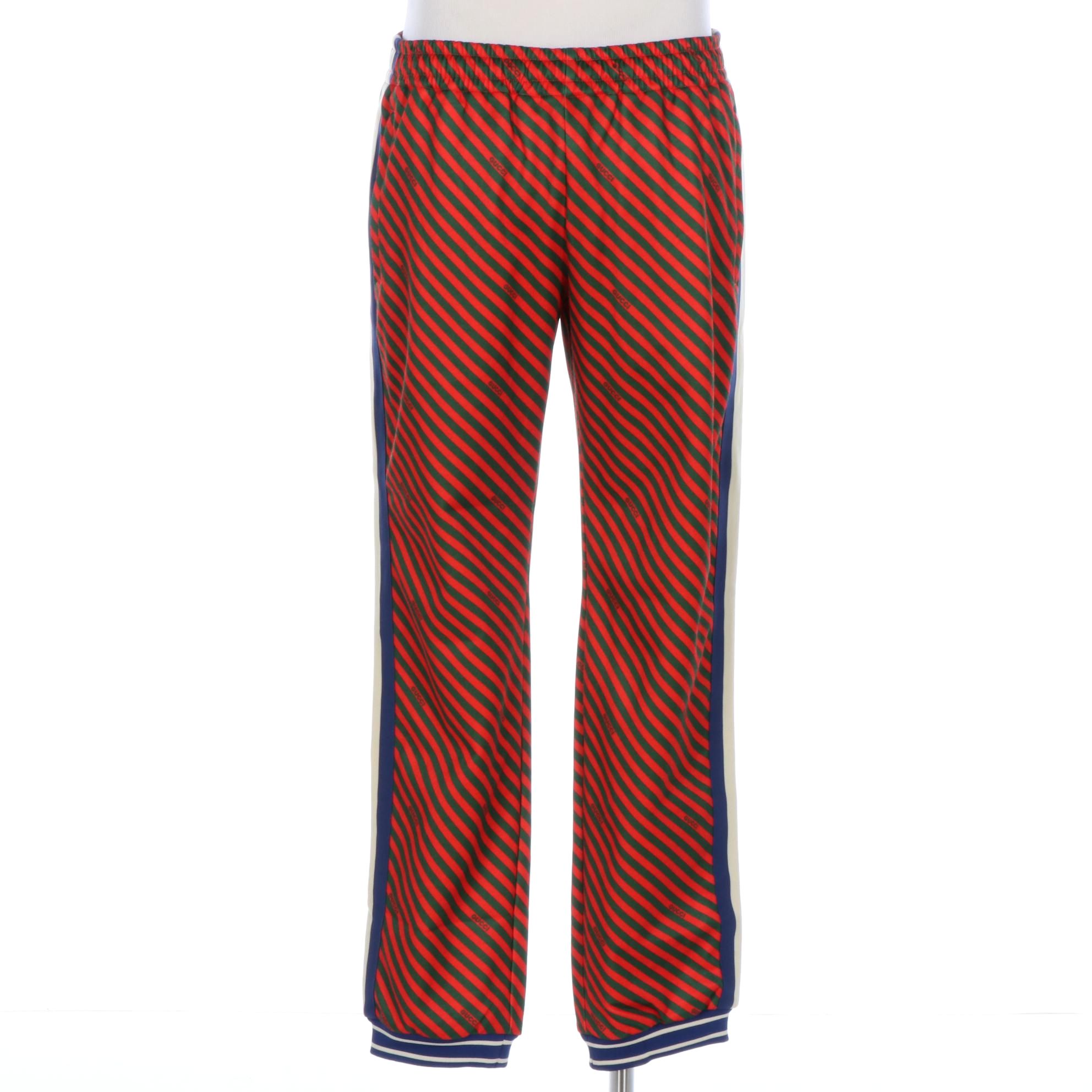Men's Gucci Striped Joggers in Technical Jersey, New with Tag