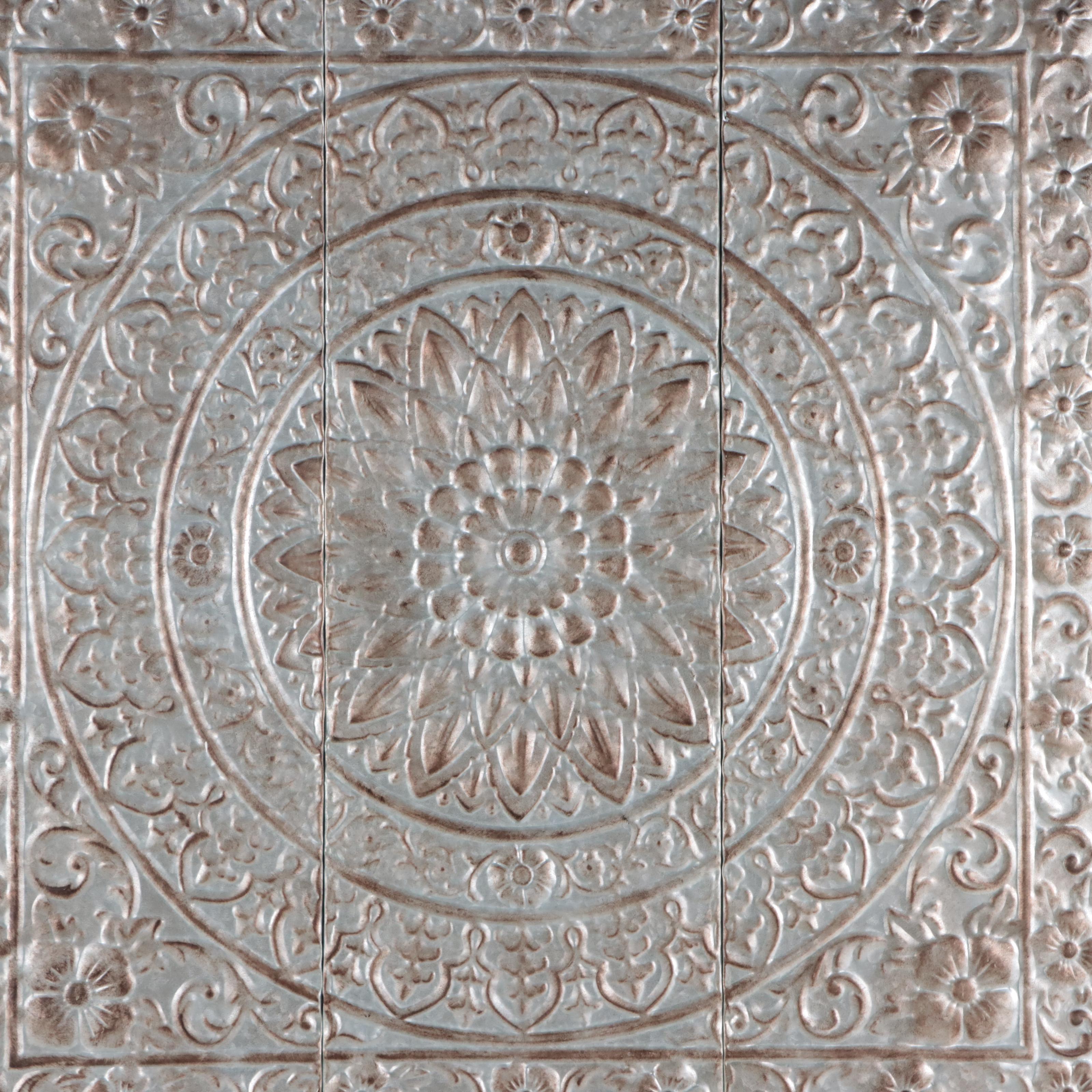 Decorative Embossed Metal Wall Hanging