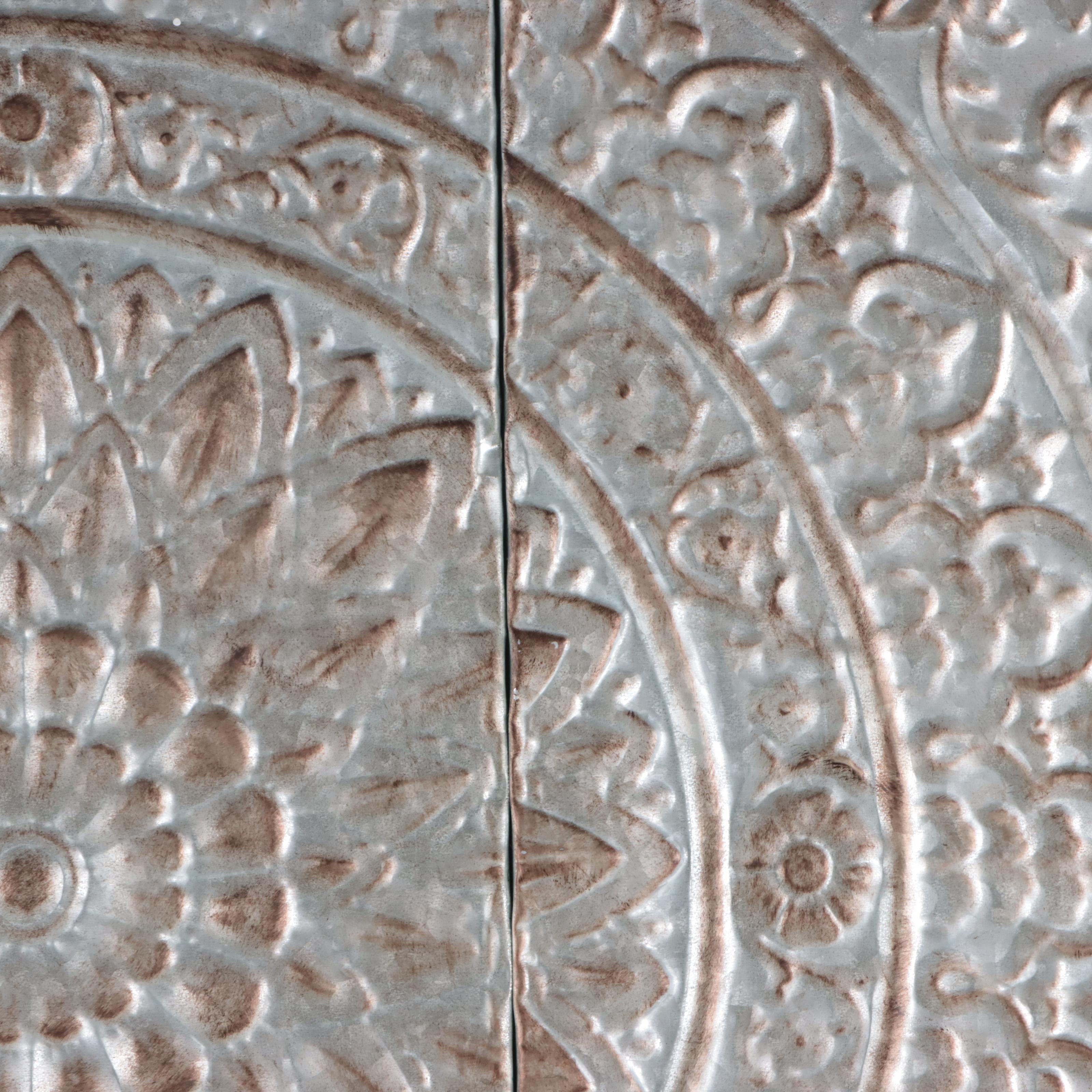 Decorative Embossed Metal Wall Hanging