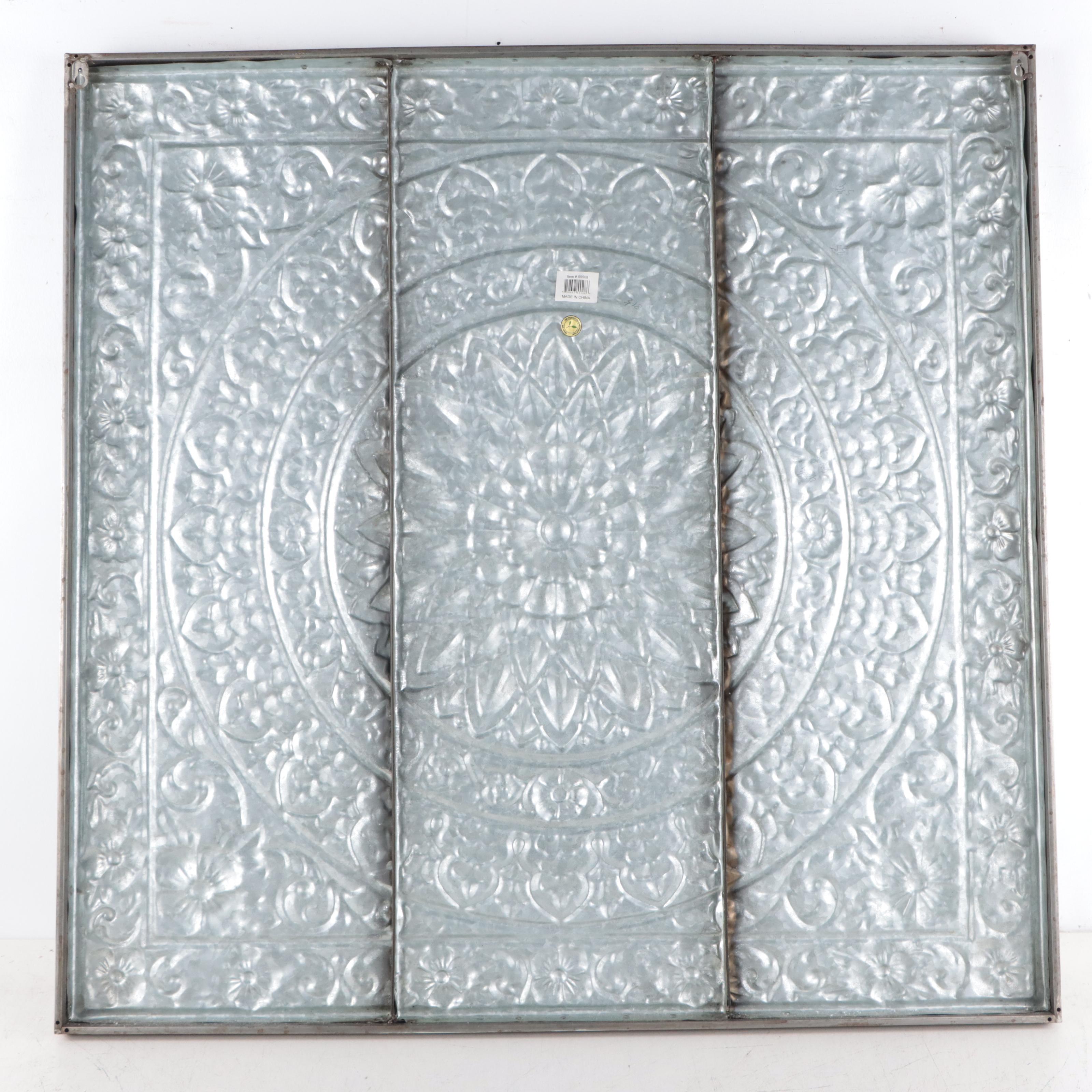 Decorative Embossed Metal Wall Hanging