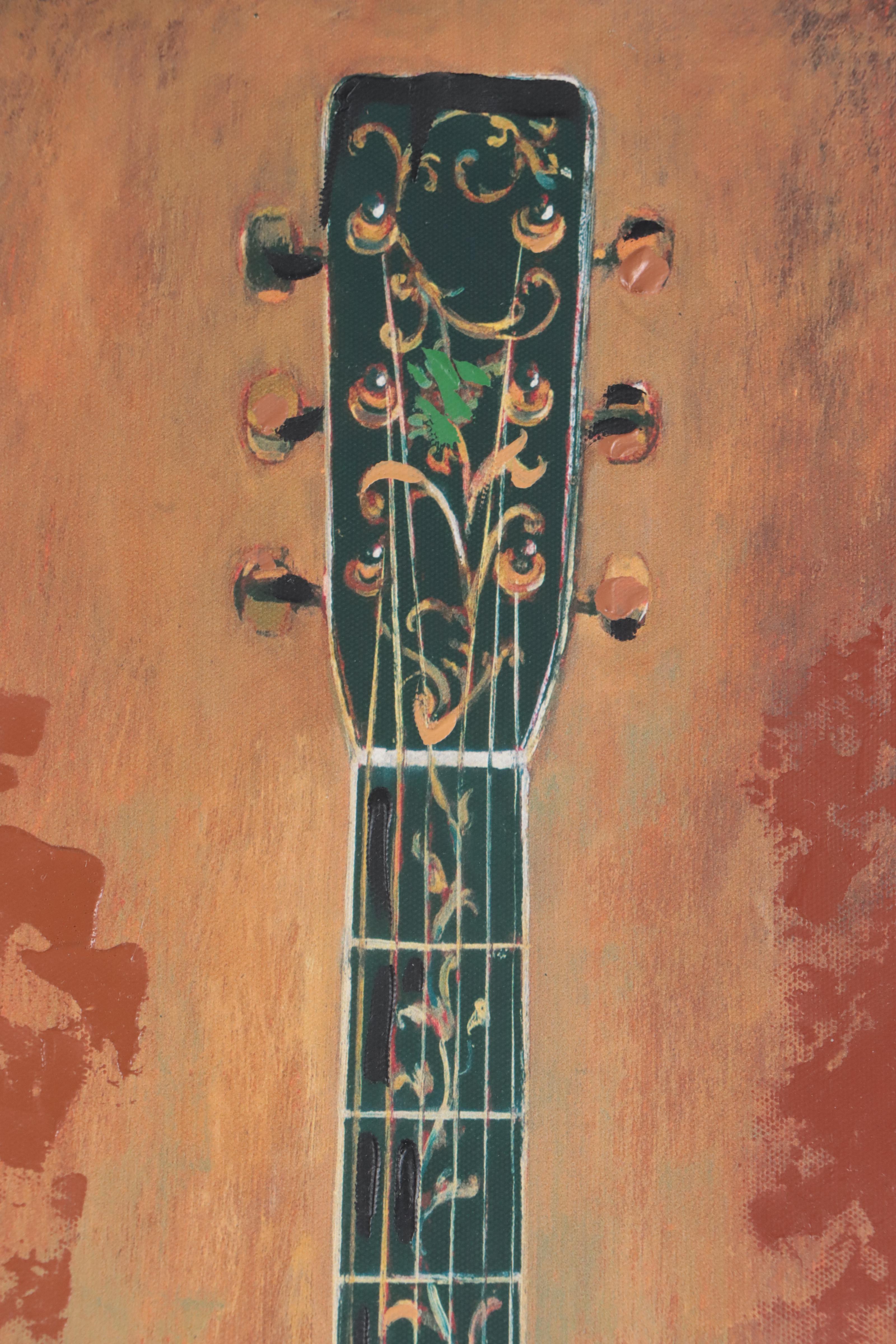 Embellished Giclée Wall Hangings of Guitars