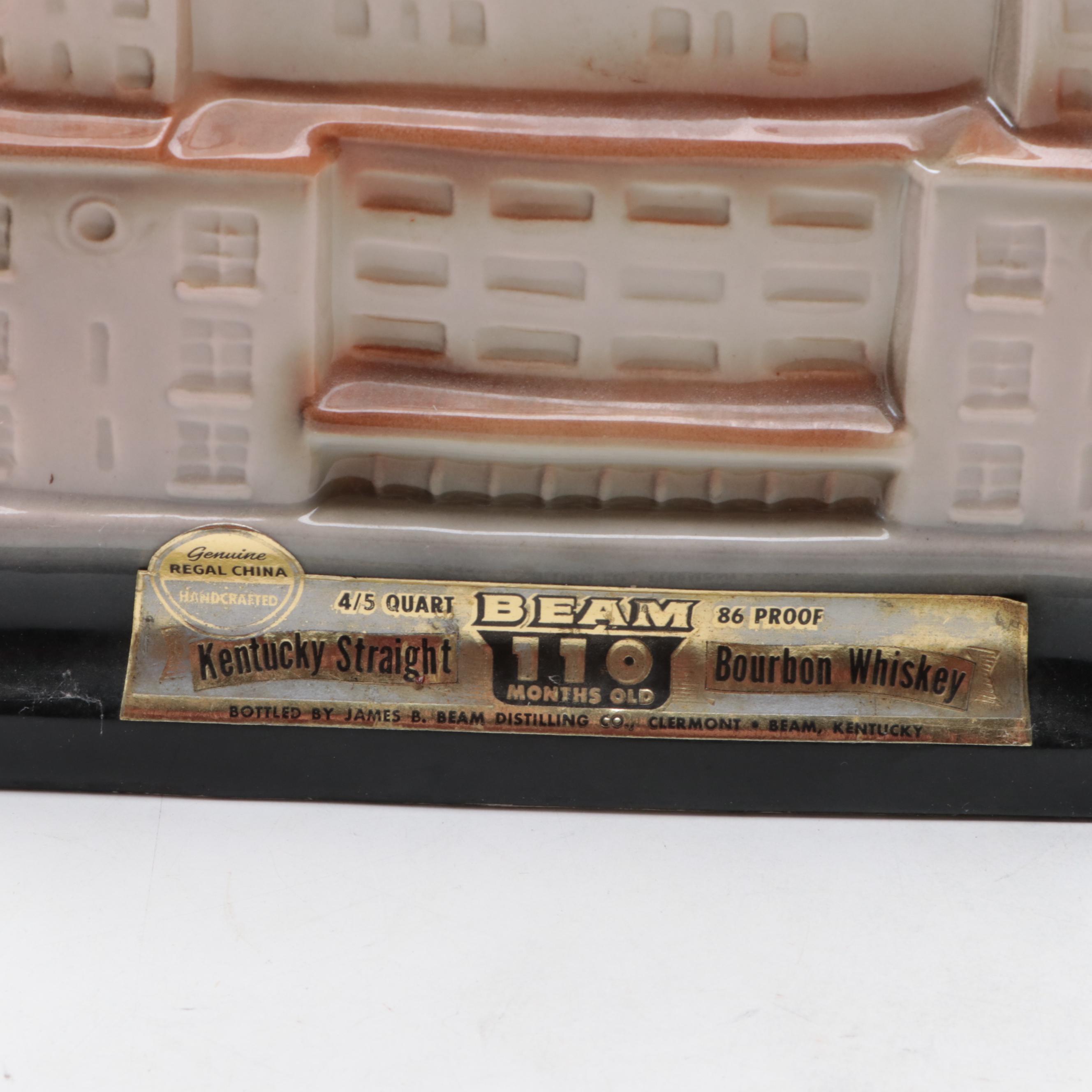 Ezra Brooks and Jim Beam Figural Porcelain Whiskey Decanters, Mid to Late 20th C