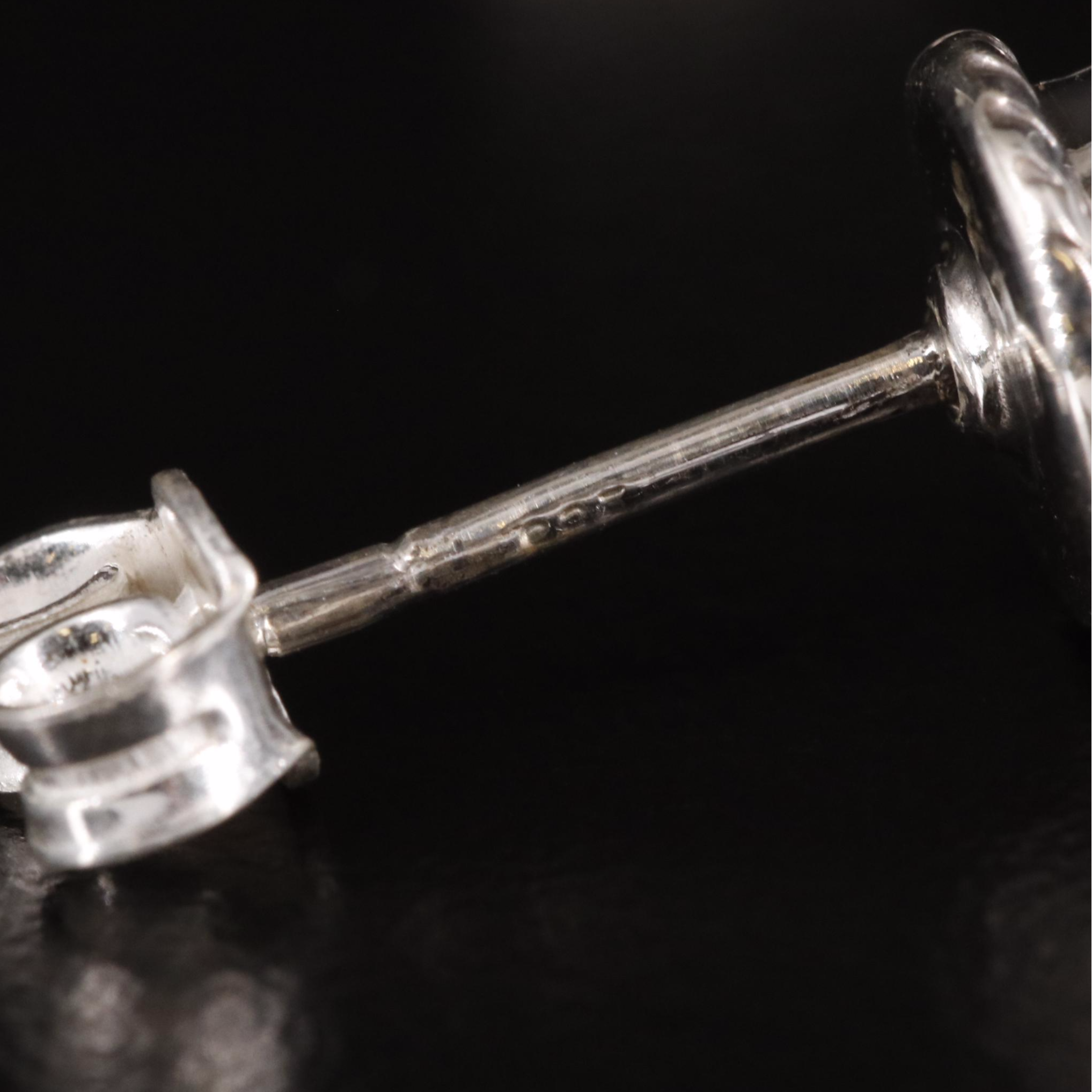 Sterling Moonstone Stud Earrings