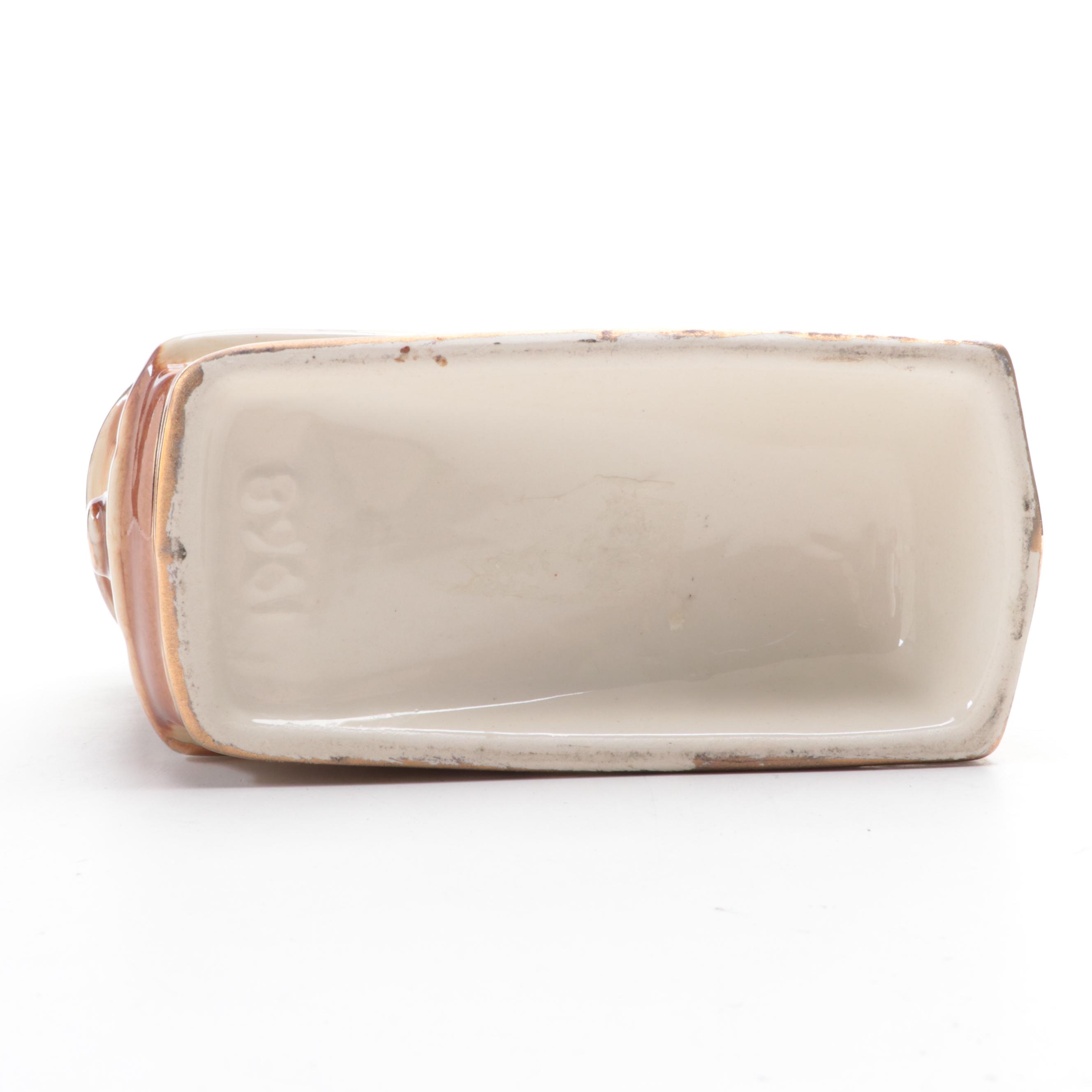 Ezra Brooks and Jim Beam Figural Porcelain Whiskey Decanters, Mid to Late 20th C