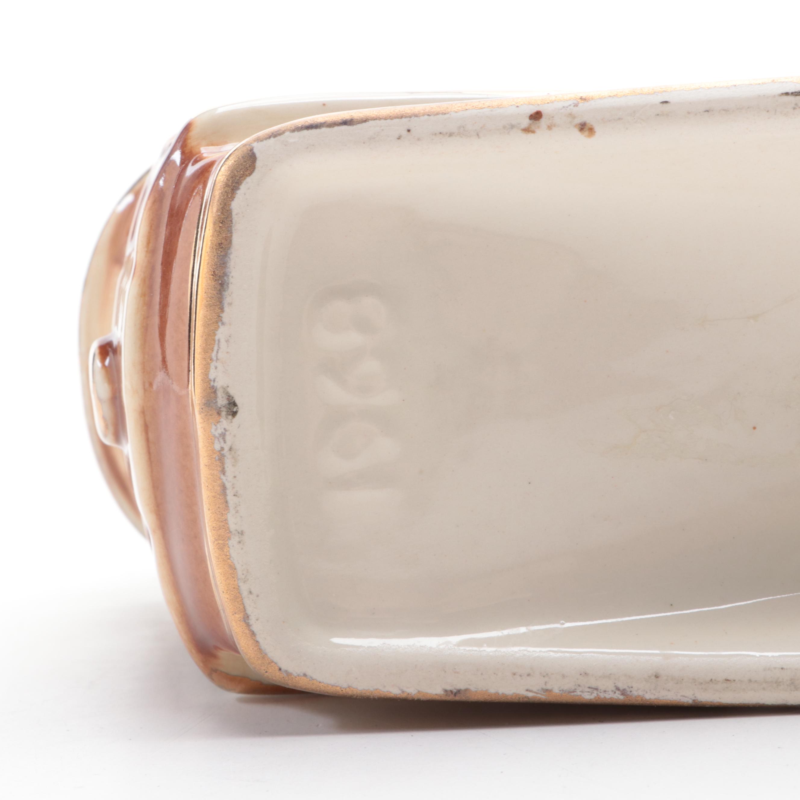 Ezra Brooks and Jim Beam Figural Porcelain Whiskey Decanters, Mid to Late 20th C