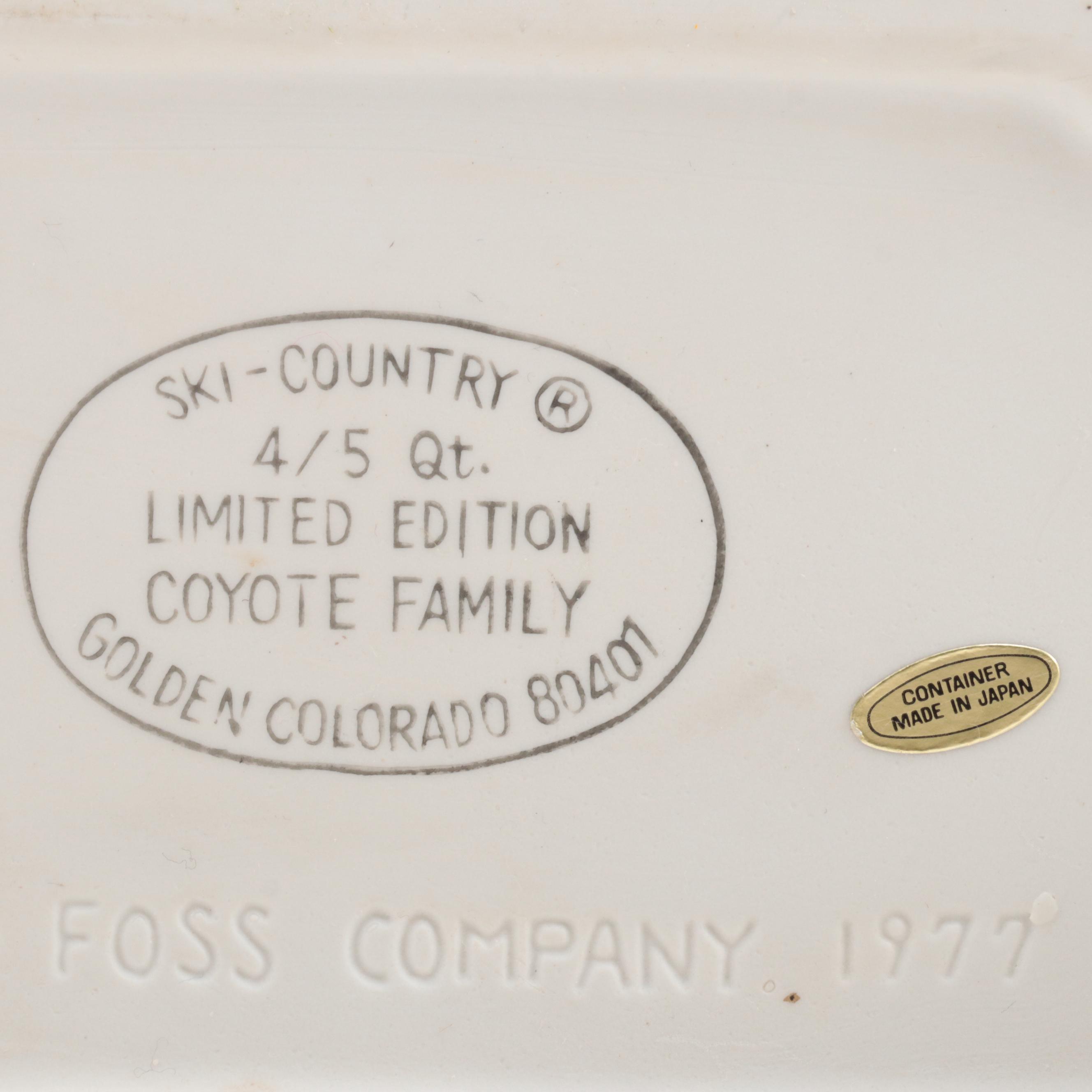 Ski Country Limited Edition Figural Ceramic Bourbon Decanters, Late 20th Century