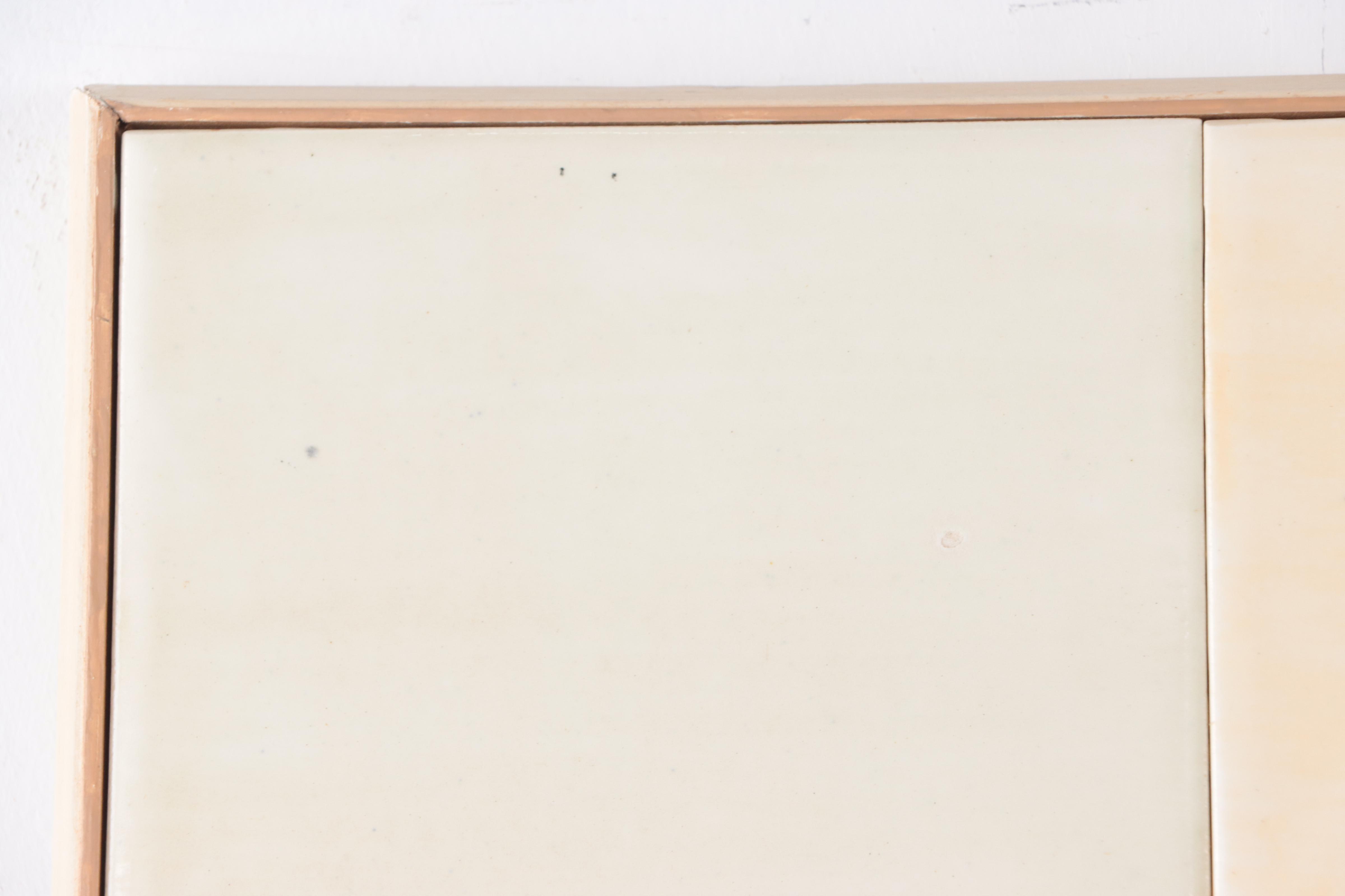 Hand-Painted Tile Composition After Georges Seurat