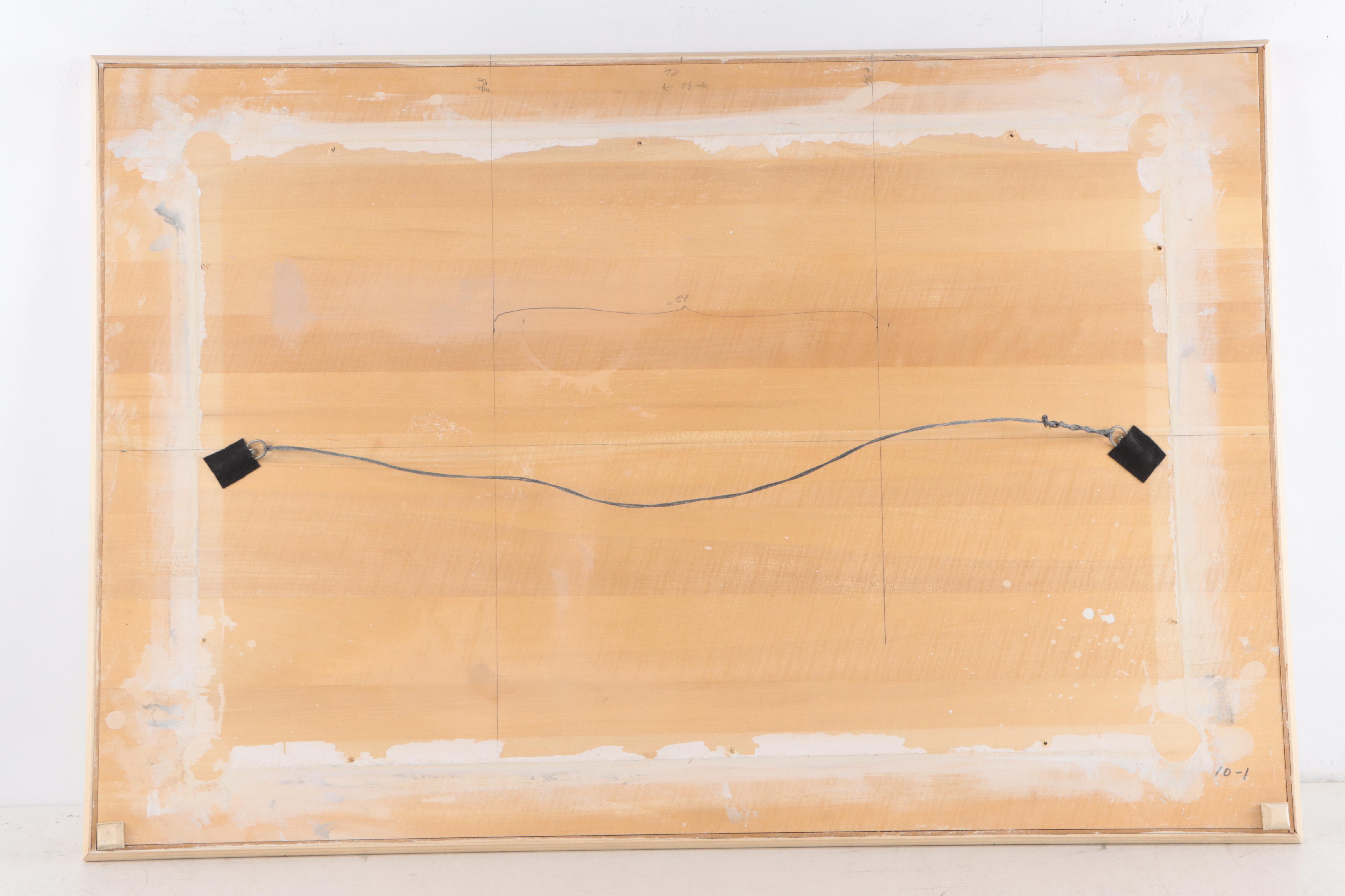 Hand-Painted Tile Composition After Georges Seurat