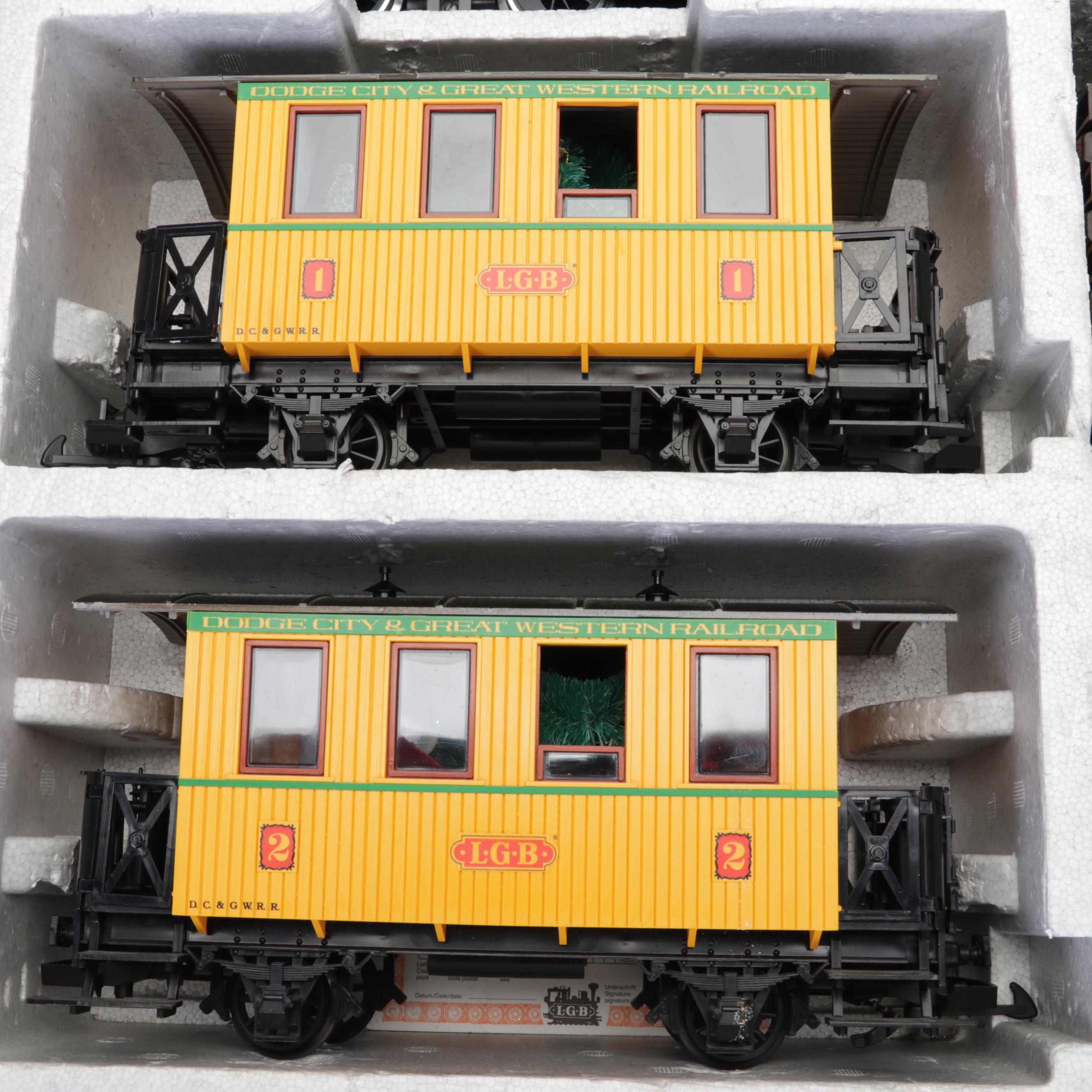 LGB G-Scale "Dodge City & Great Western Railroad" Passenger Train Set and More