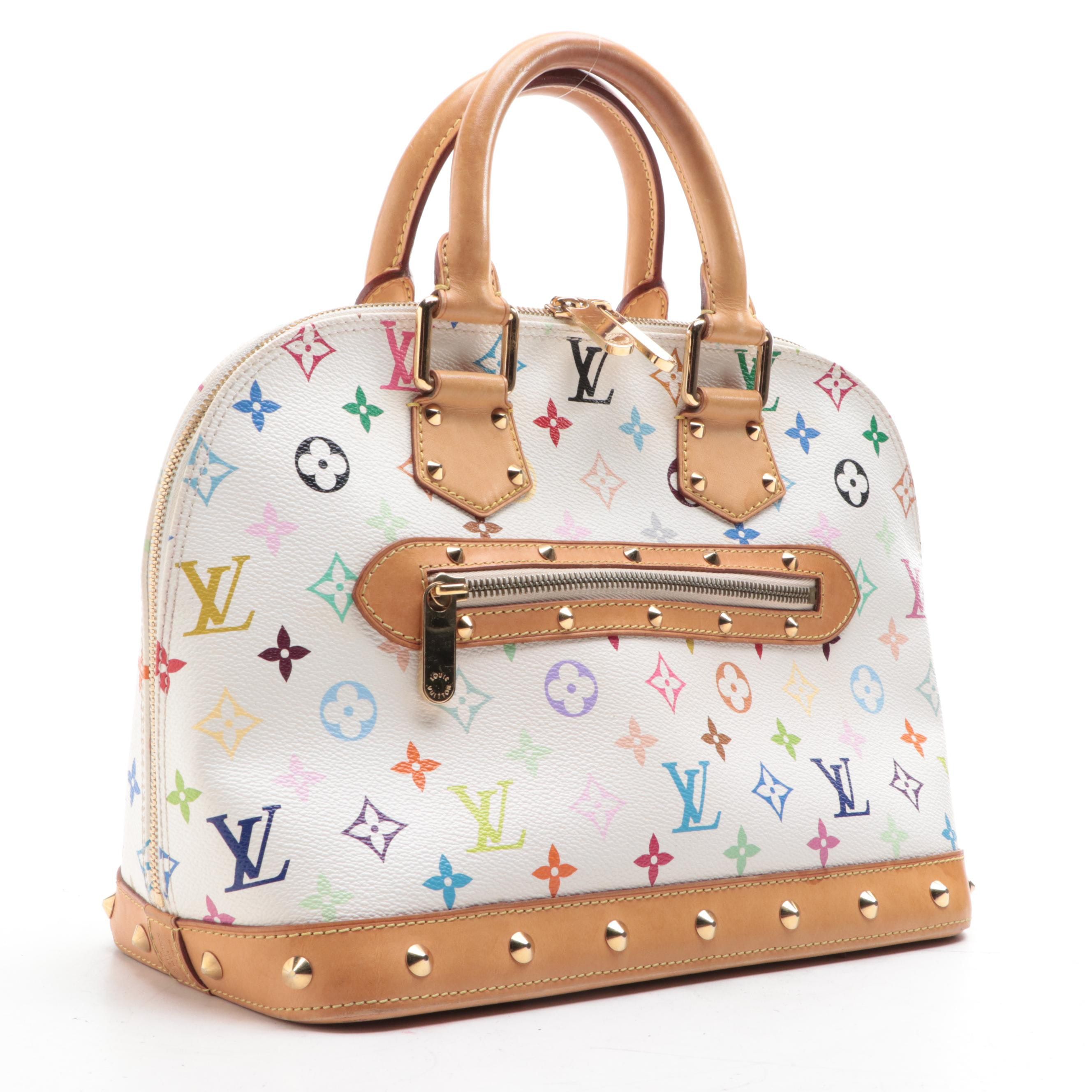 Louis Vuitton x Takashi Murakami Studded Alma PM in Monogram Multicolor