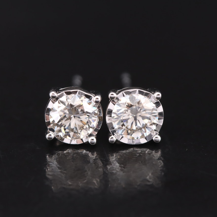 14K Lab Grown Diamond Stud Earrings