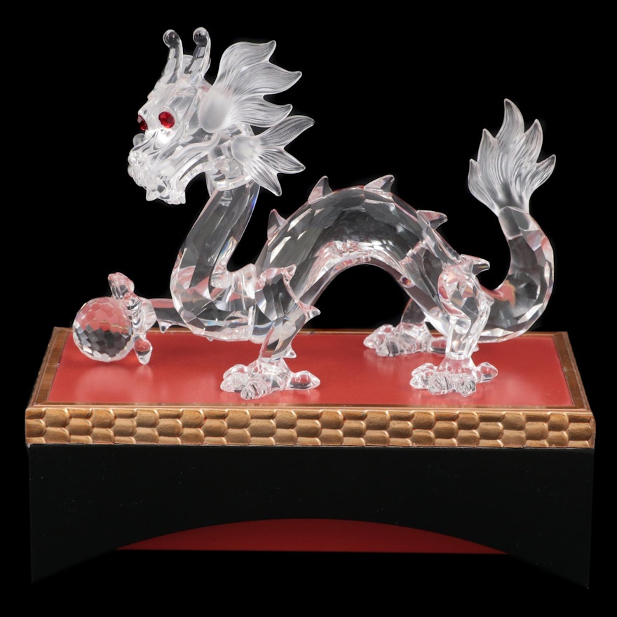 Swarovski Crystal "Fabulous Creatures- The Dragon" Figurine with Stand, 1997