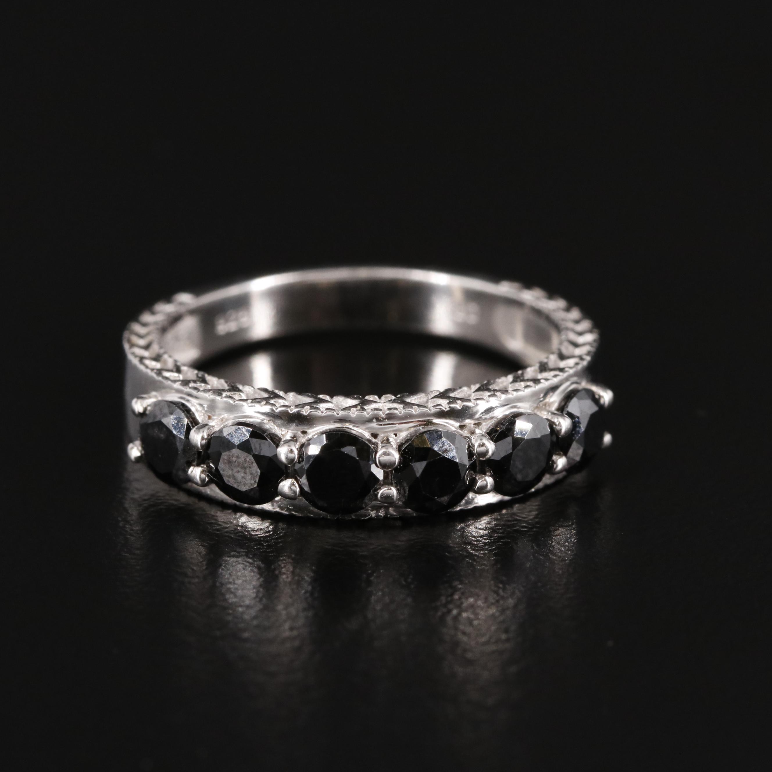 Sterling Black Cubic Zirconia Ring