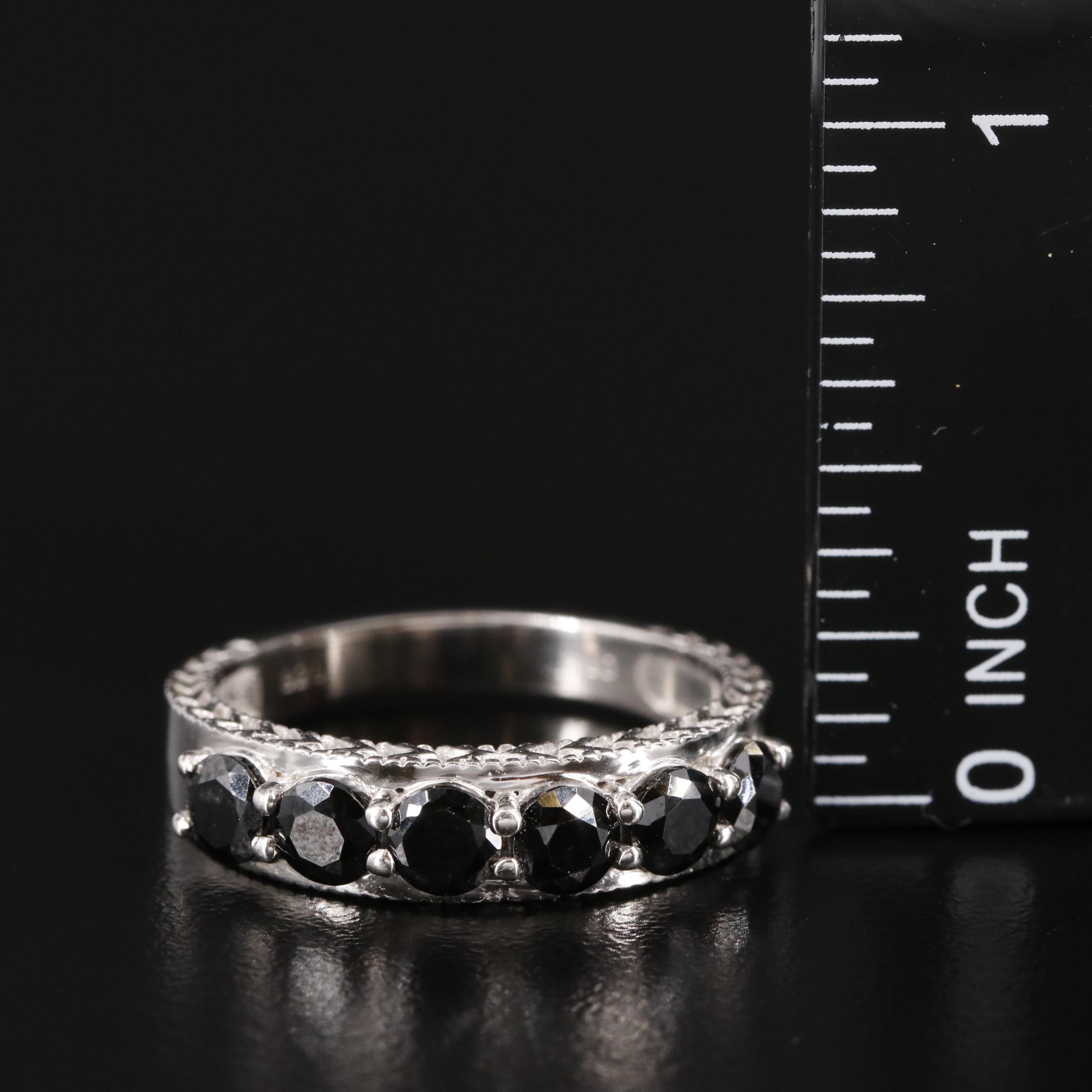 Sterling Black Cubic Zirconia Ring