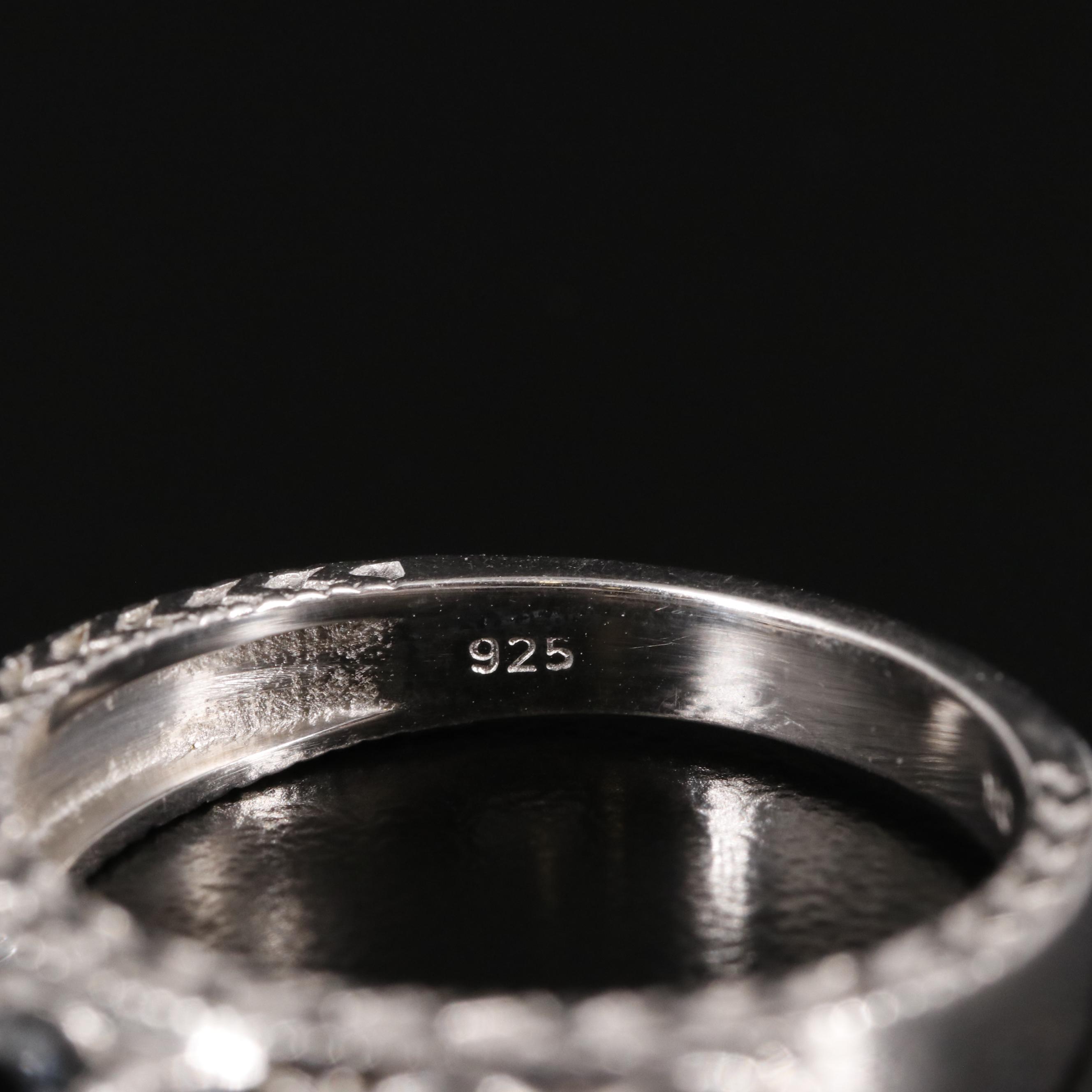 Sterling Black Cubic Zirconia Ring