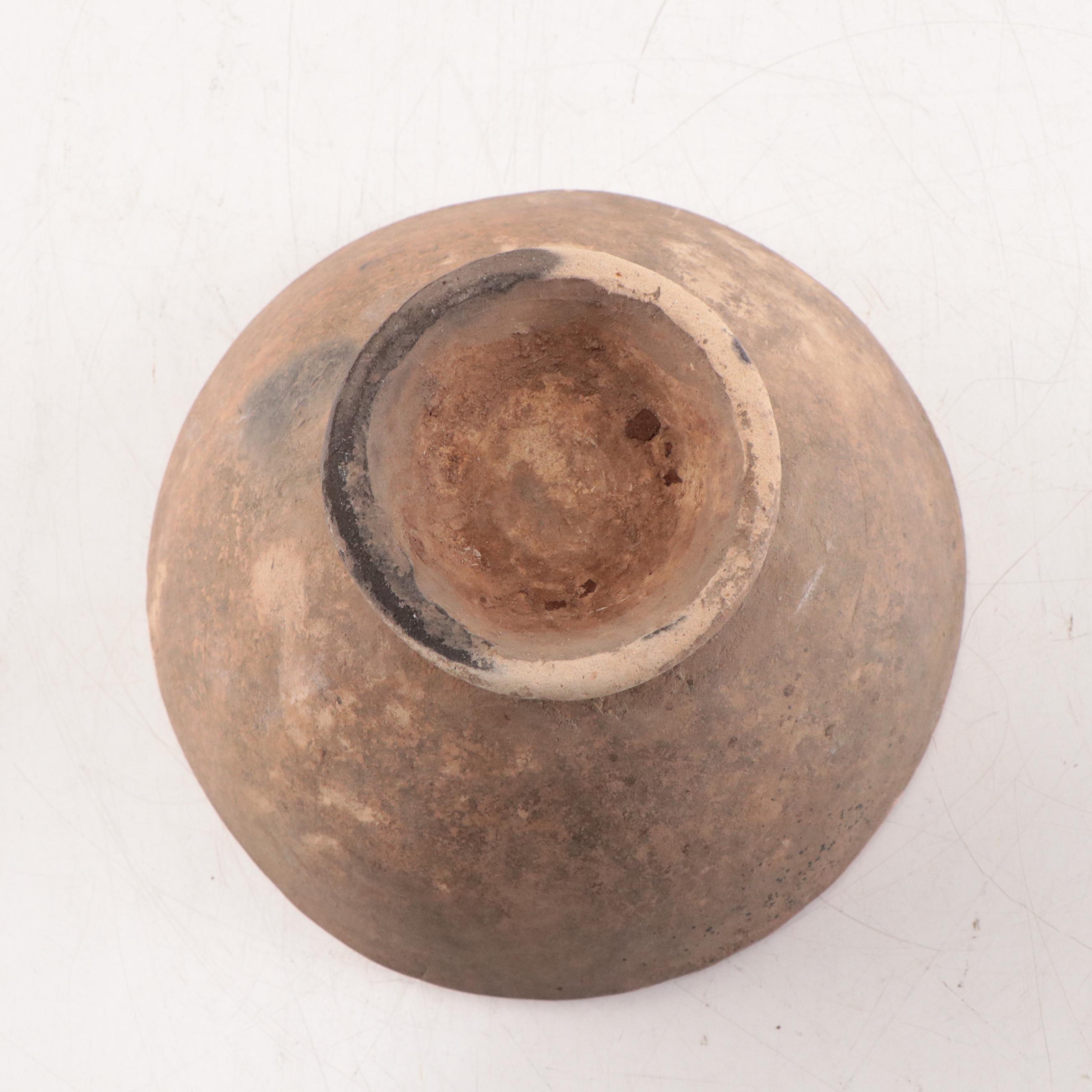 Nariño Pre-Columbian Footed Pottery Bowl With Monkey Motif, 500-1000 C.E.