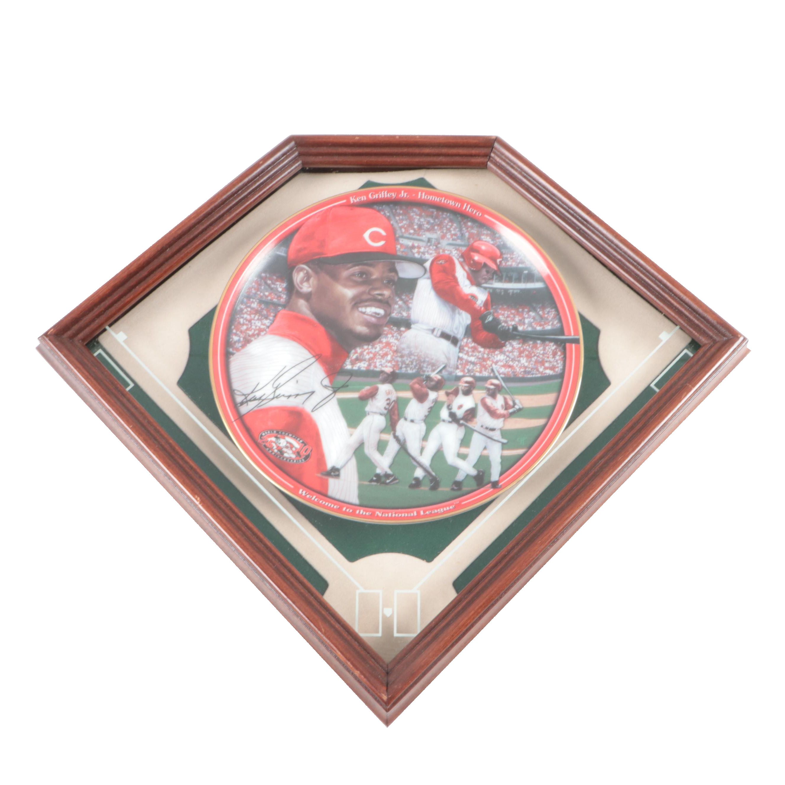 Bradford Exchange Ken Griffey Jr. Signed Cincinnati Reds Collector Plate, 2000