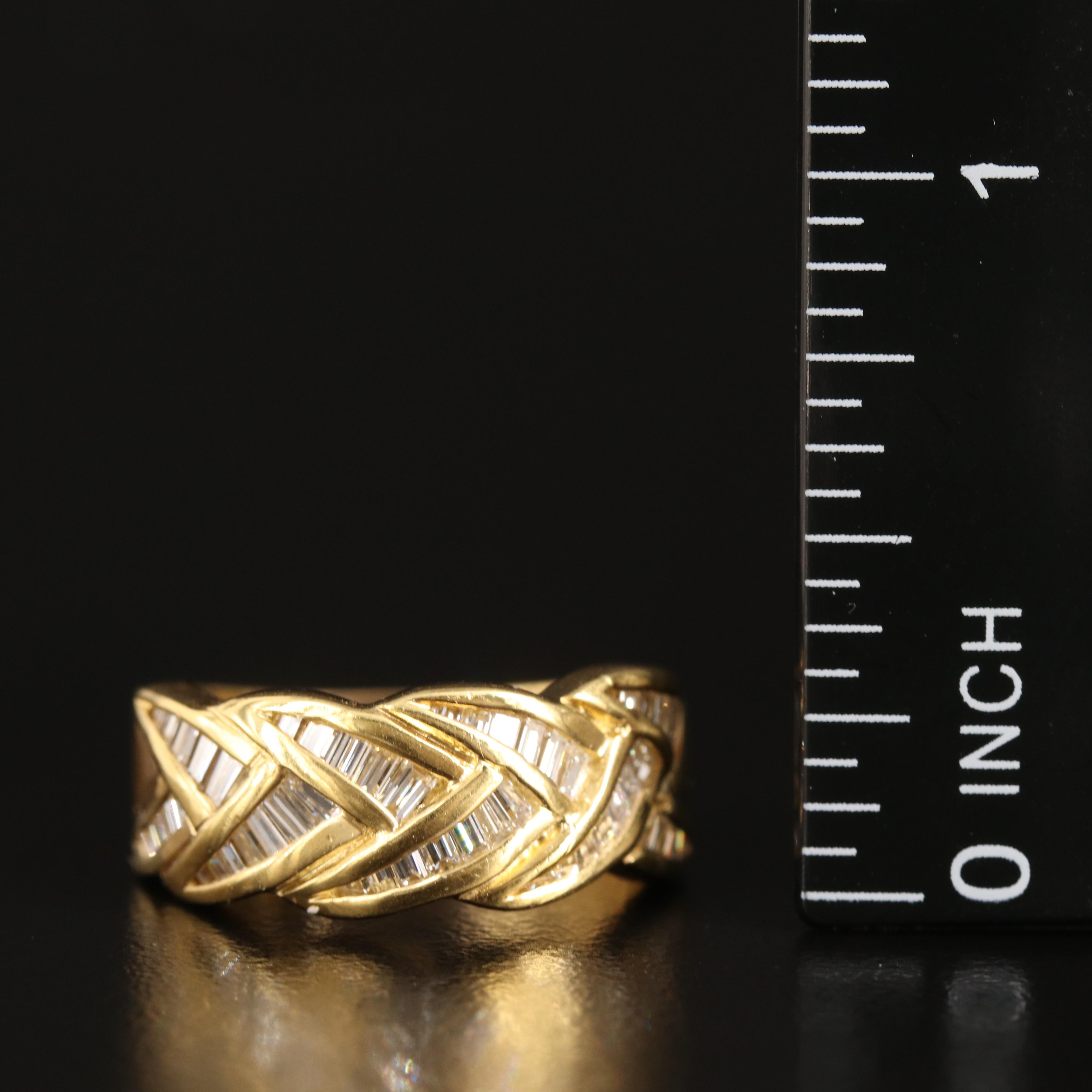 18K 0.93 CTW Diamond Braided Ring