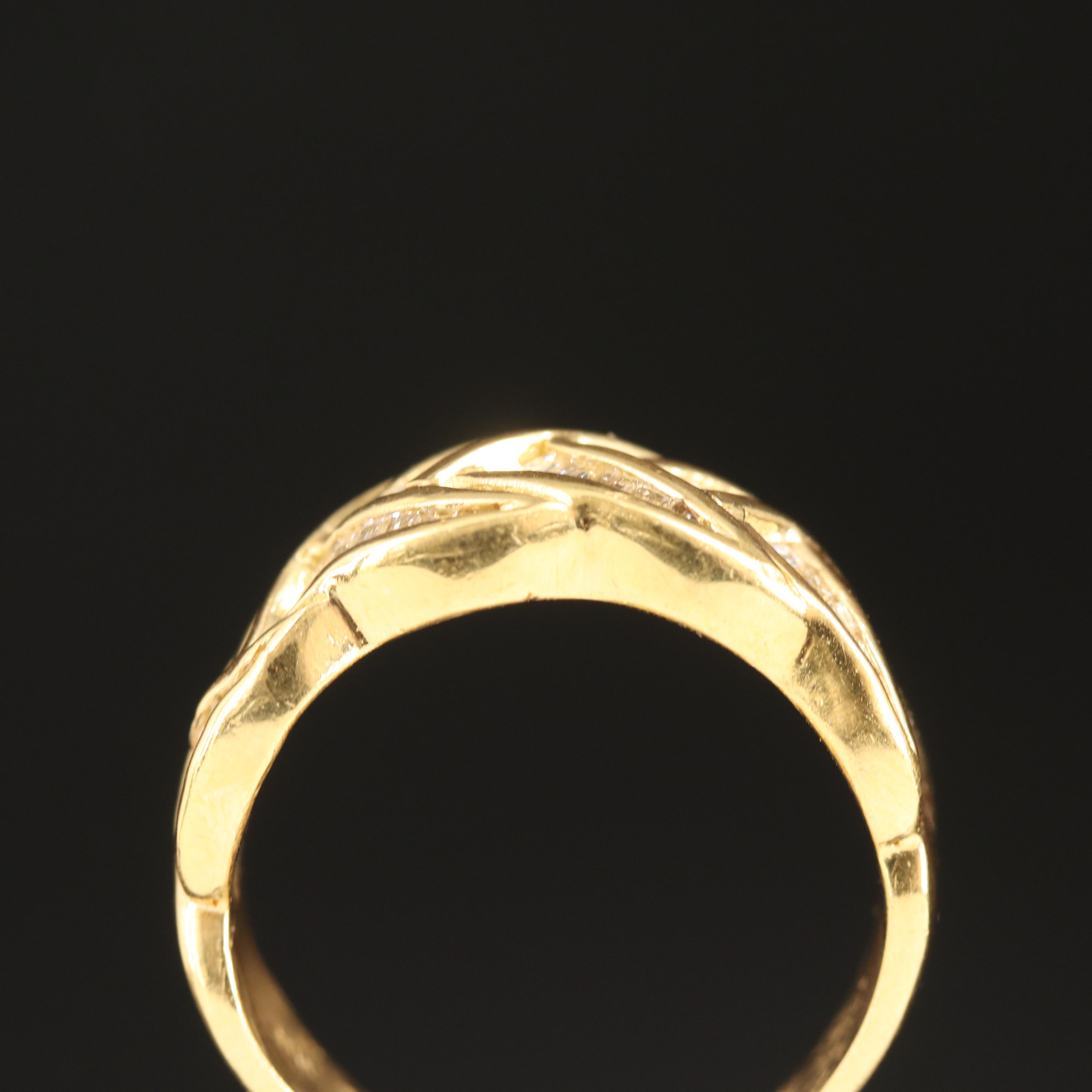 18K 0.93 CTW Diamond Braided Ring