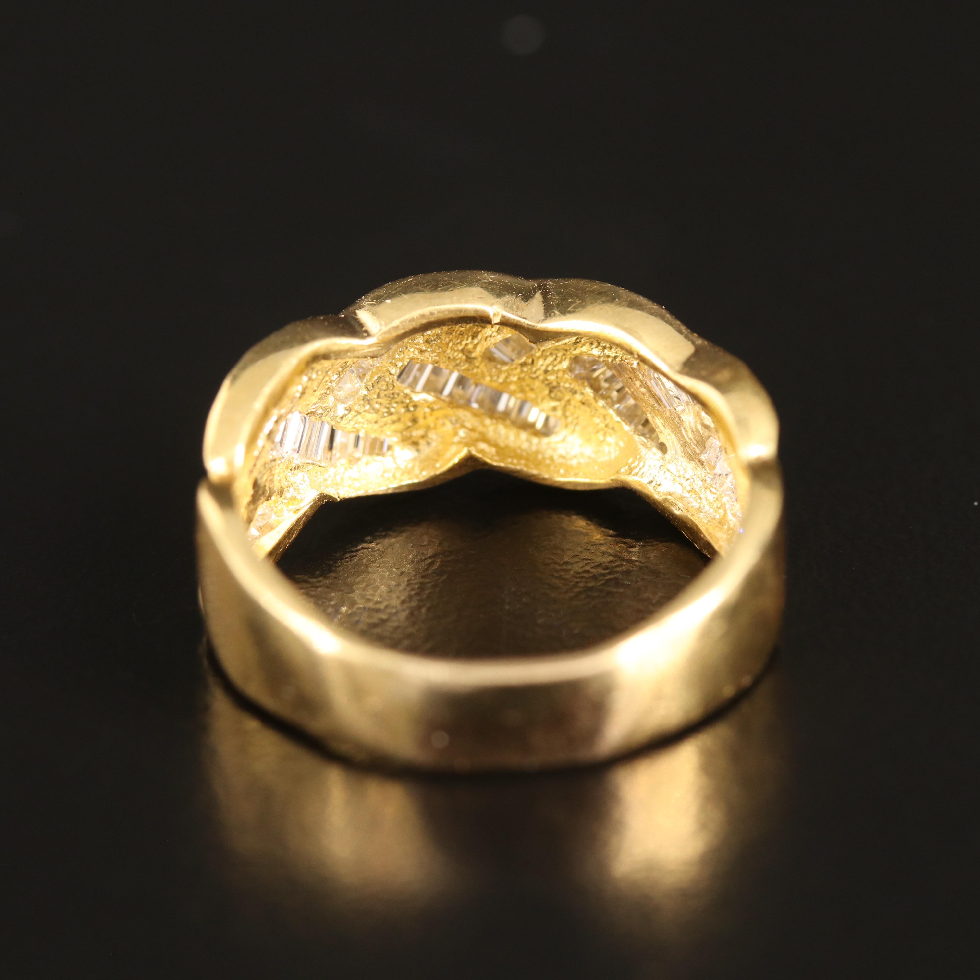 18K 0.93 CTW Diamond Braided Ring