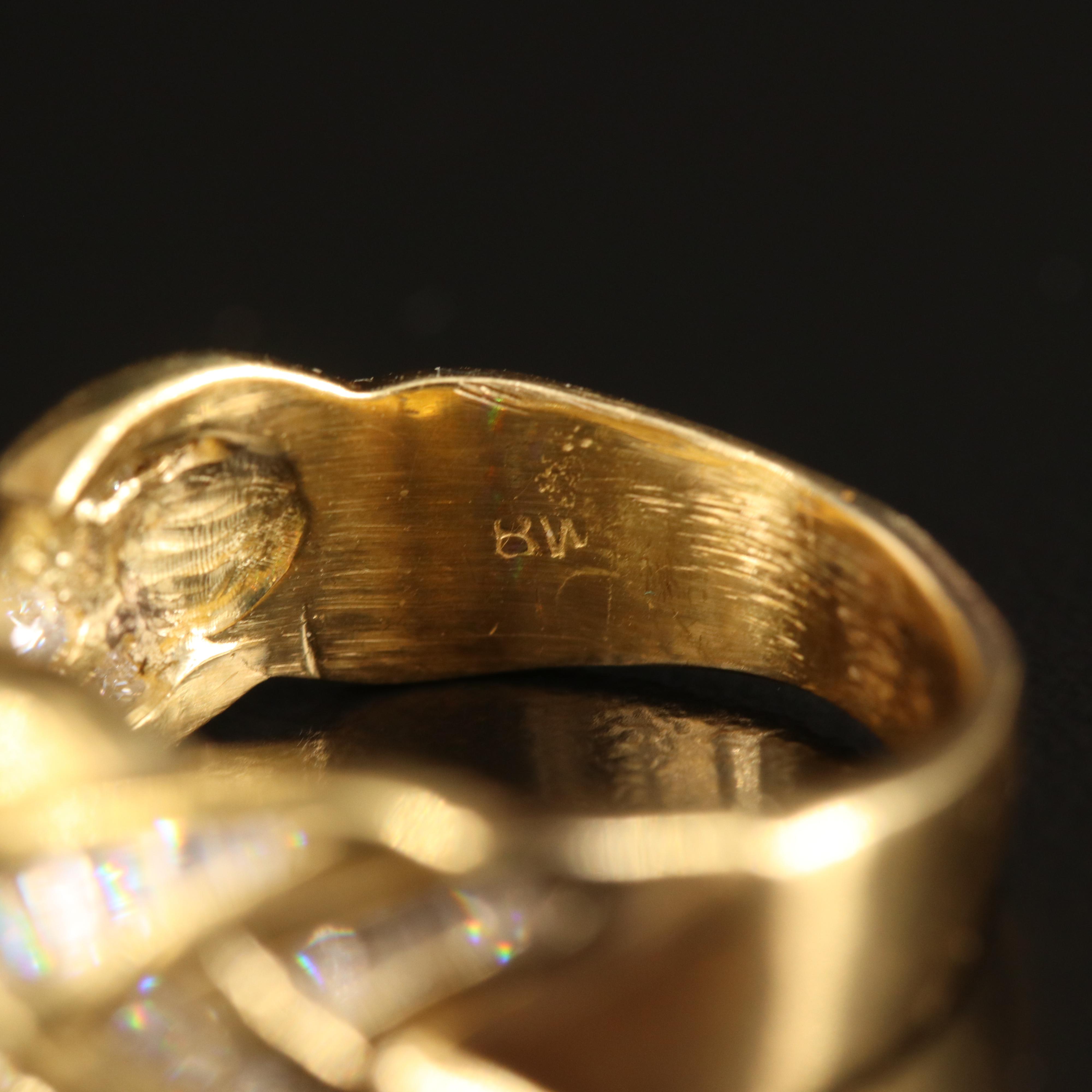 18K 0.93 CTW Diamond Braided Ring